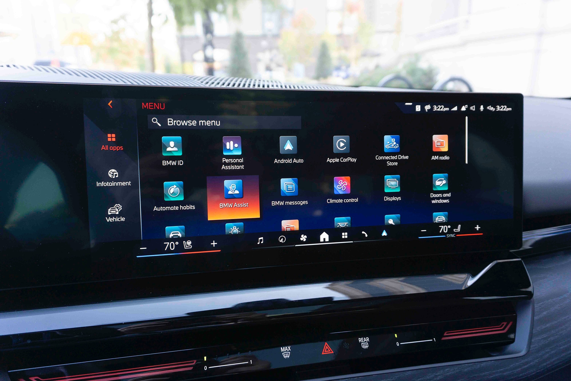 2025 BMW 5 Series infotainment screen display.