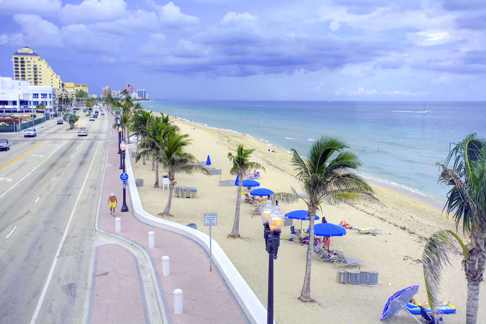 Fort Lauderdale beach on Florida A1A