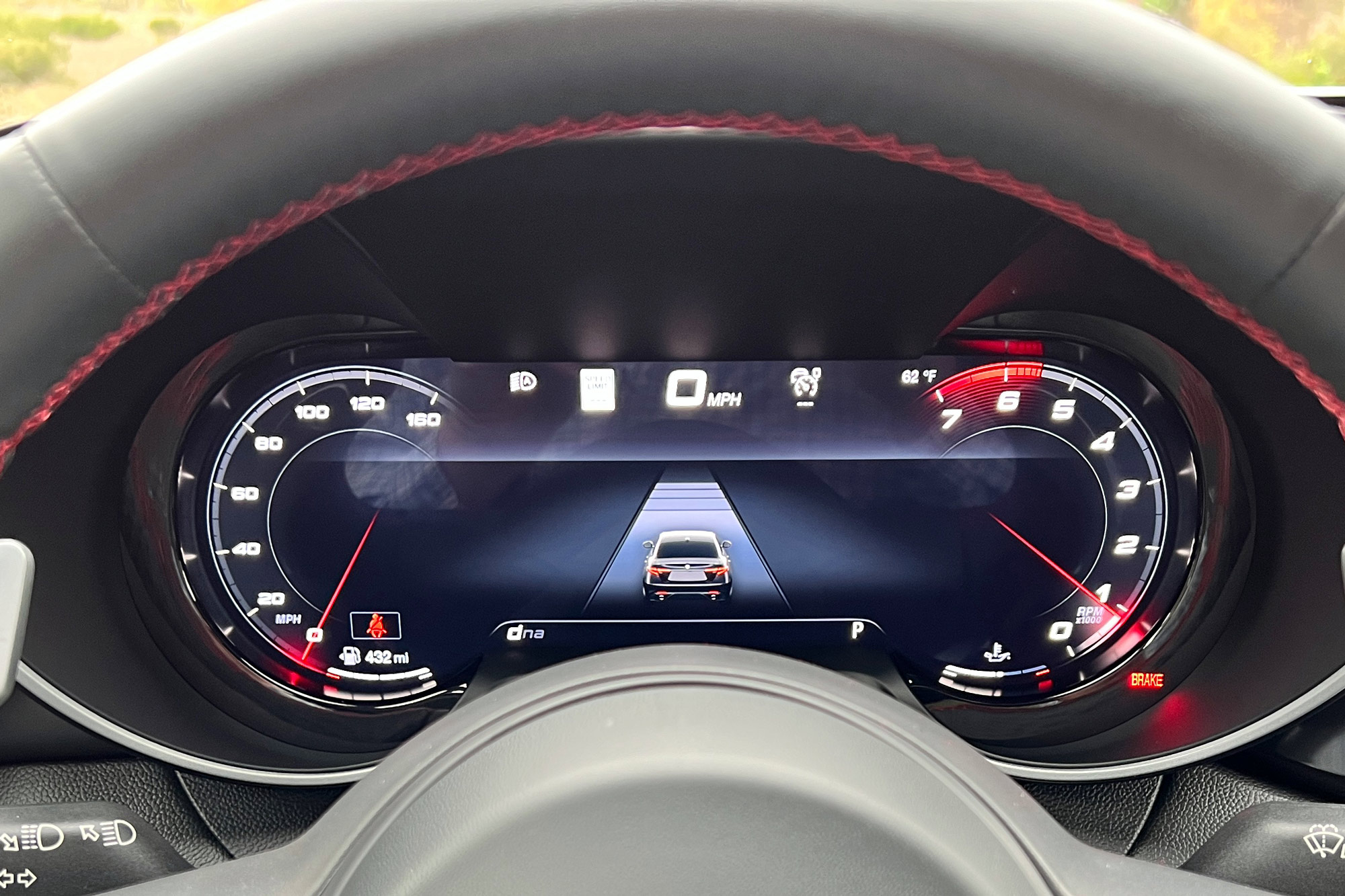 Driver gauges in a 2024 Alfa Romeo Giulia
