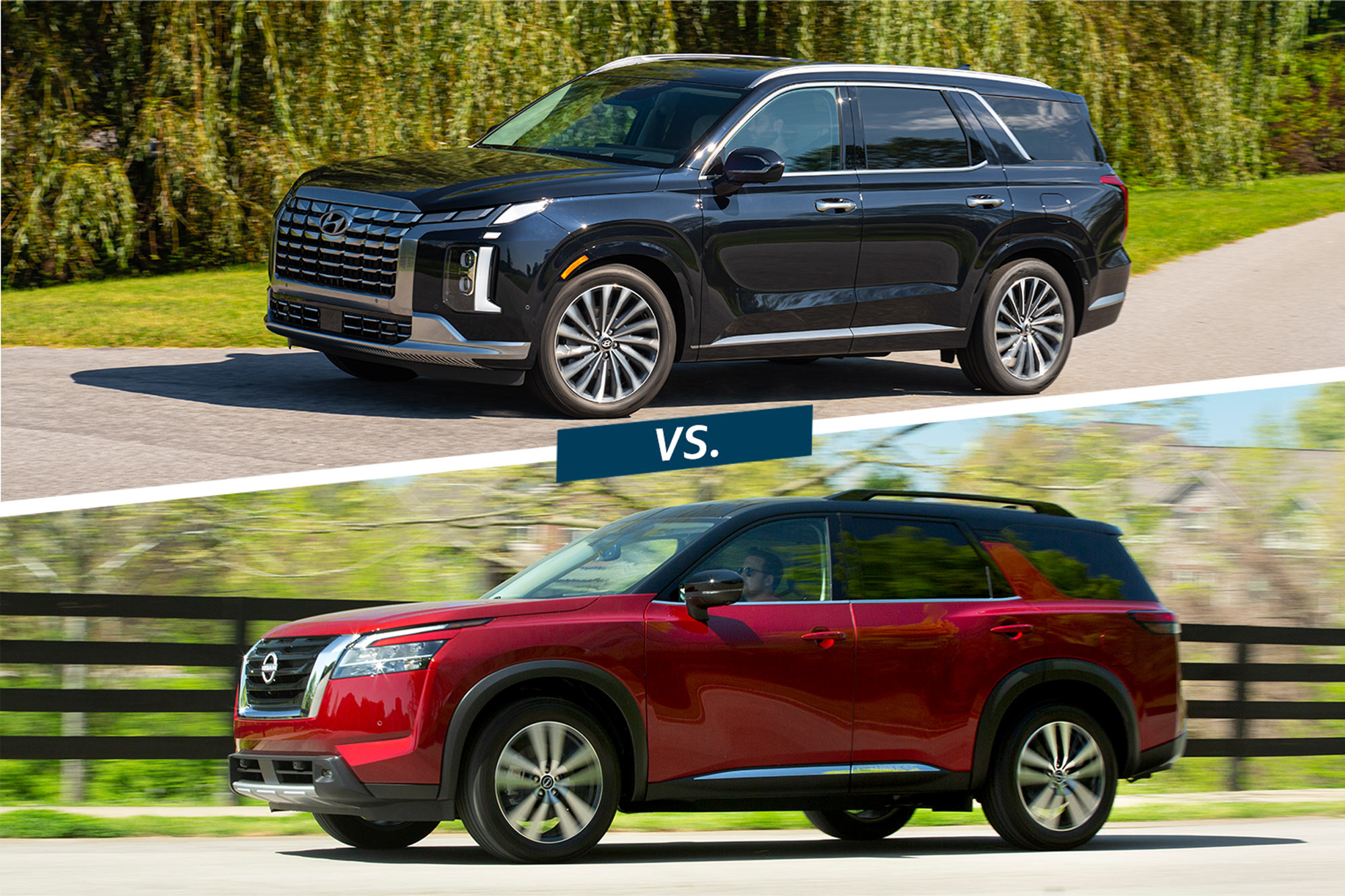 Compared 2023 Hyundai Palisade vs. 2023 Nissan Pathfinder Capital