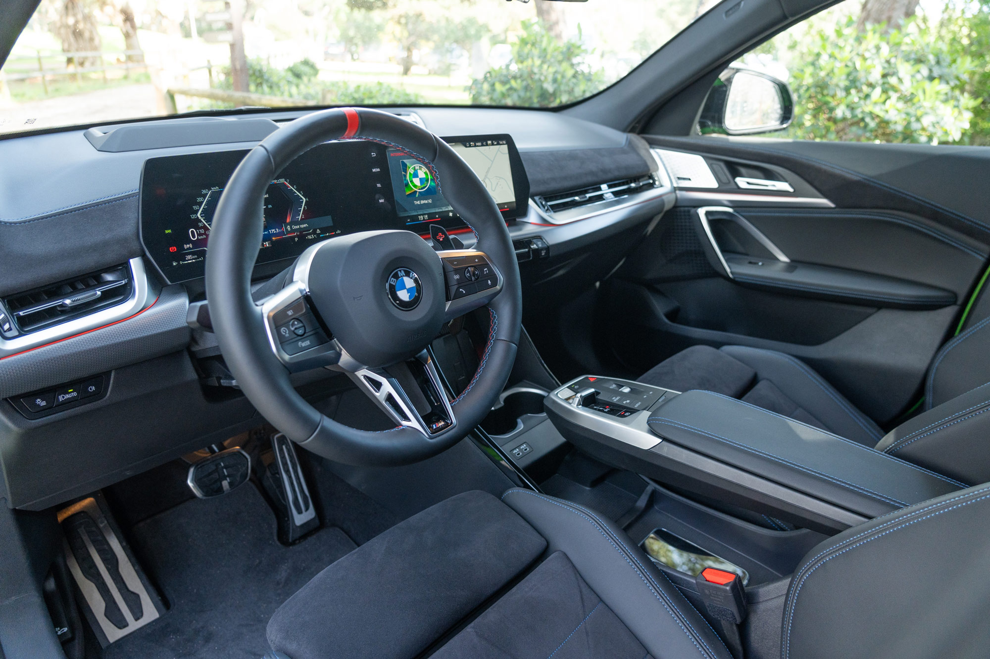 Steering wheel and front seats of a 2024 BMW X2