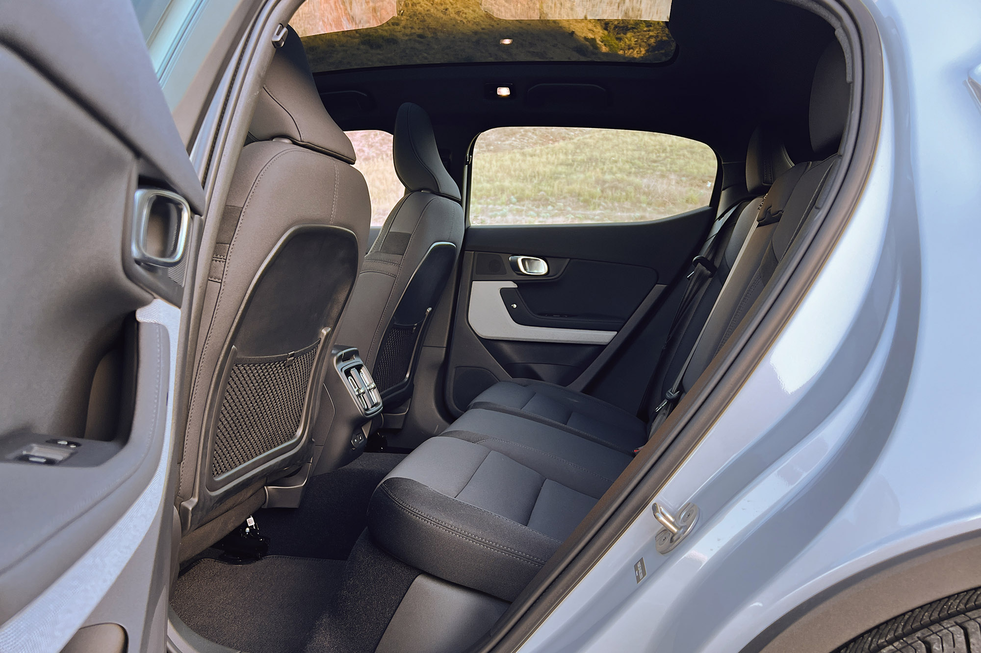 Rear seats of a 2024 Polestar 2