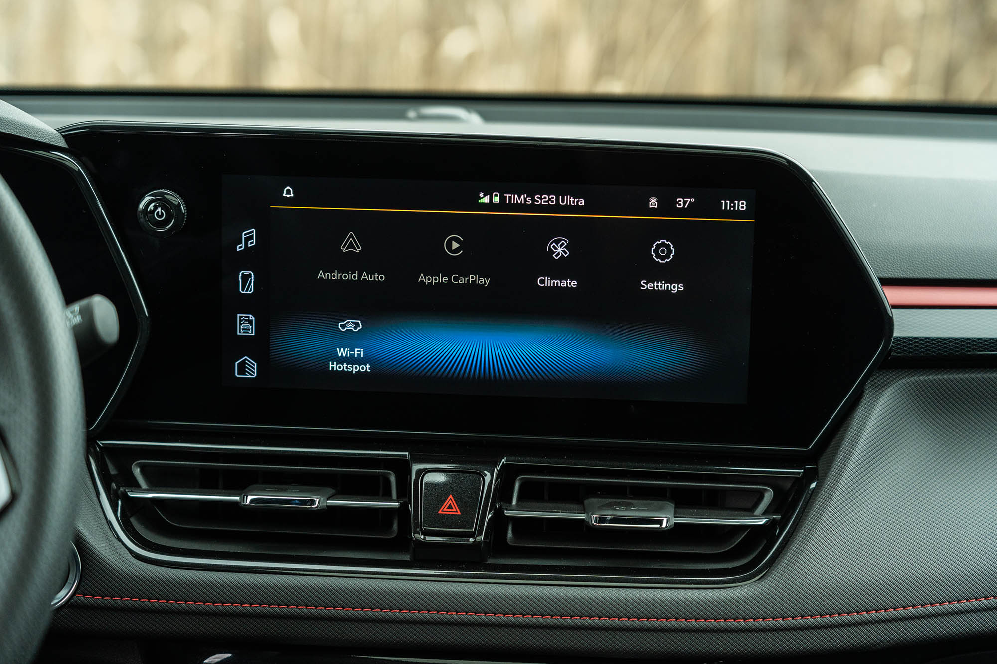 The infotainment screen of a 2024 Chevrolet Trailblazer