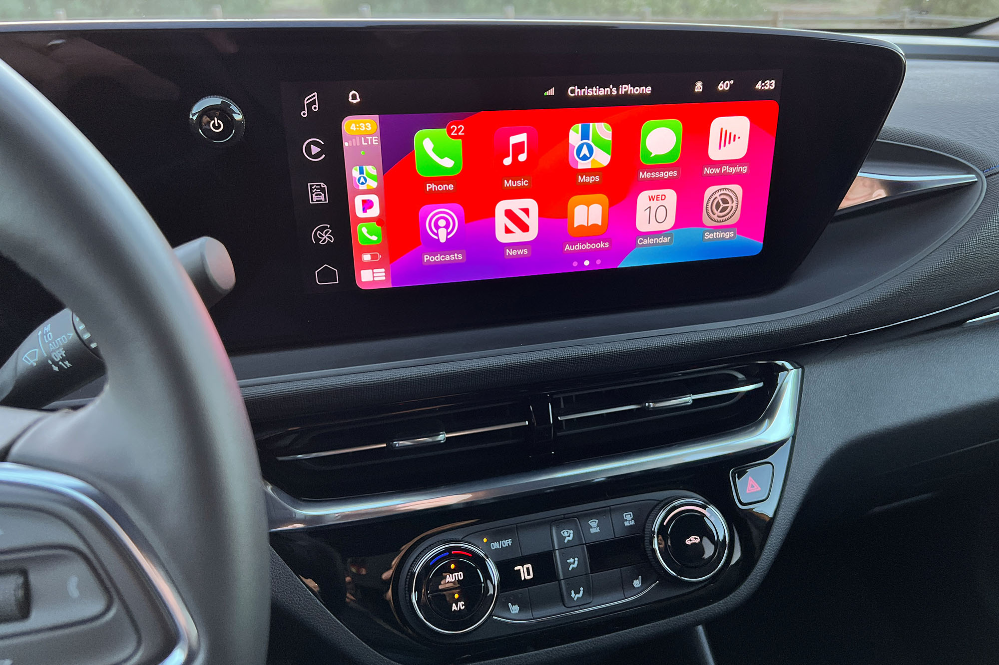 The infotainment screen of a 2024 Buick Envista