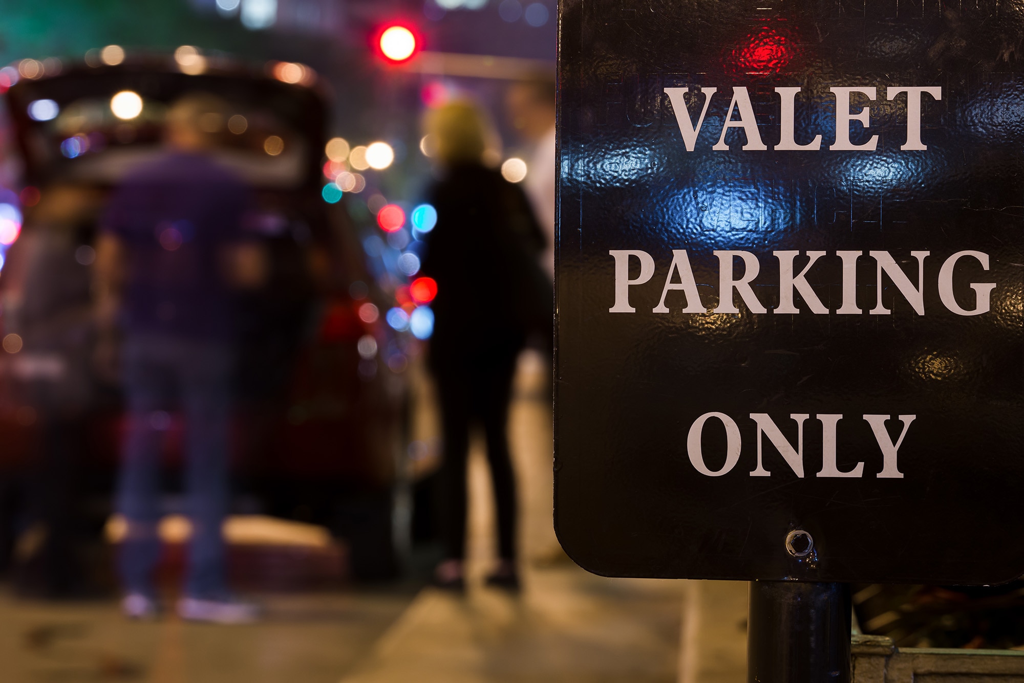 Sign saying Valet Parking Only