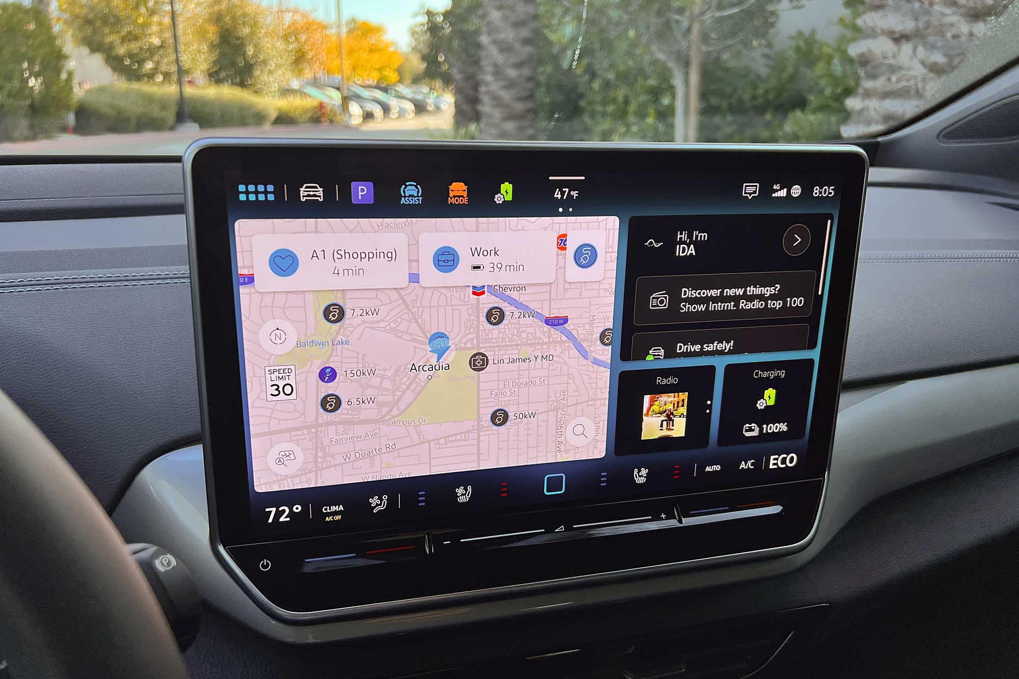 New infotainment system Home screen in the 2024 Volkswagen ID.4 Pro S