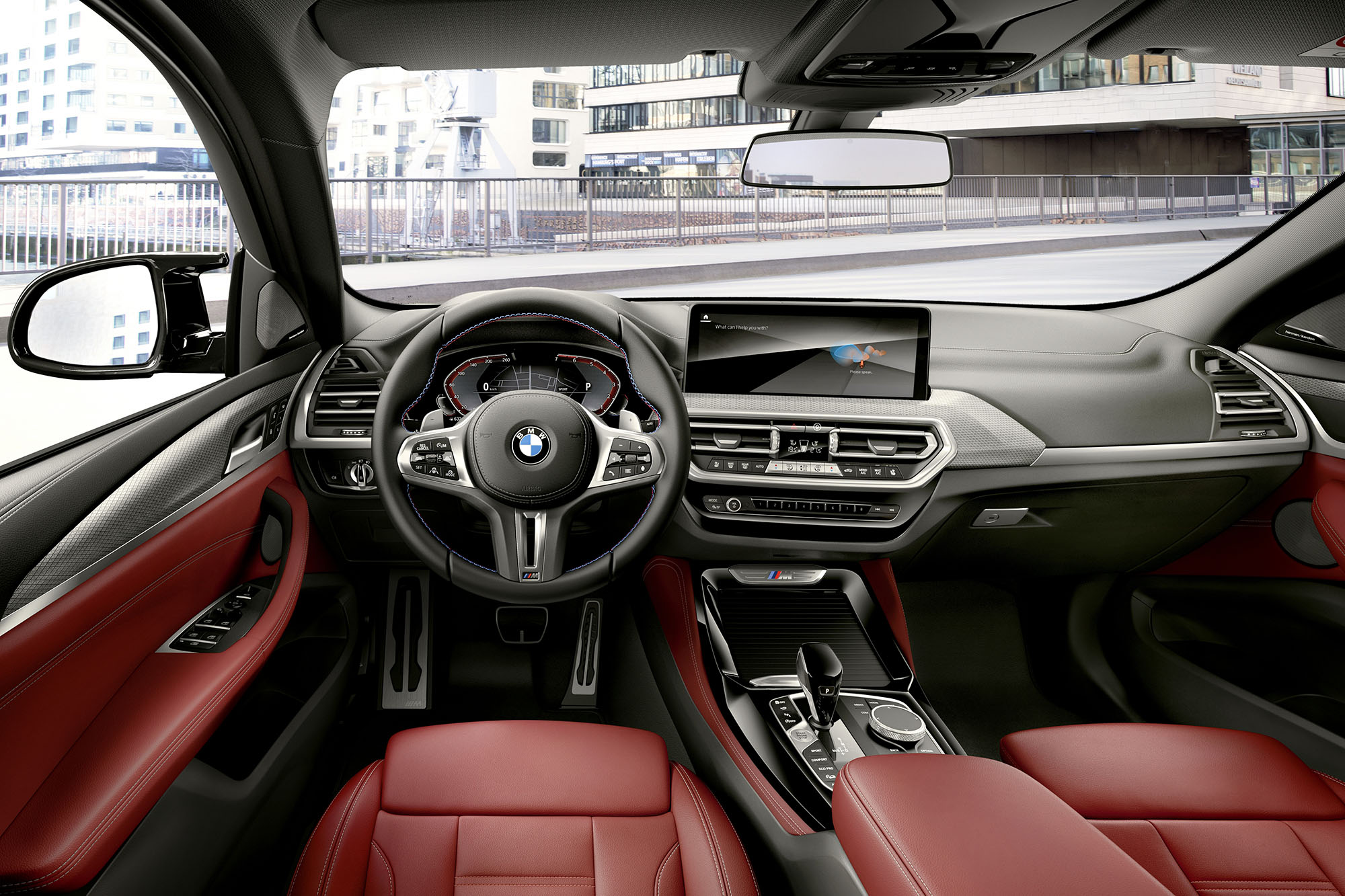 BMW X4 interior and red seats