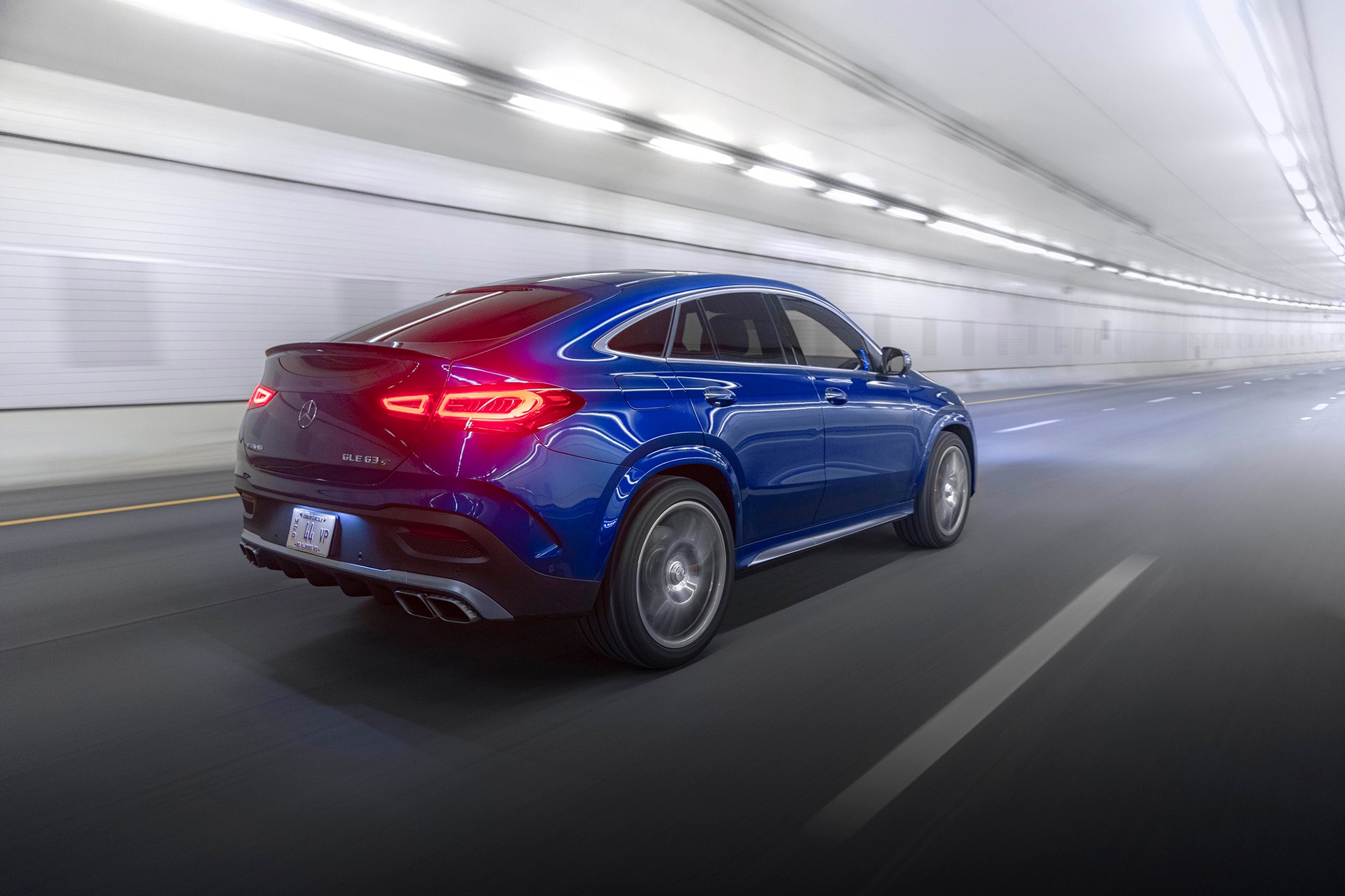 Mercedes-AMG GLE 63 S Coupe in blue, rear