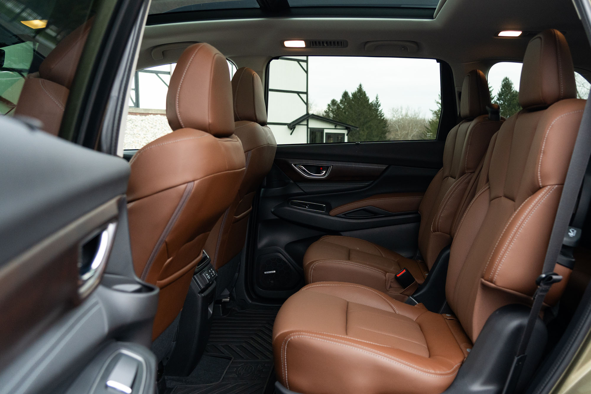 2024 Subaru Ascent back seat with tan interior