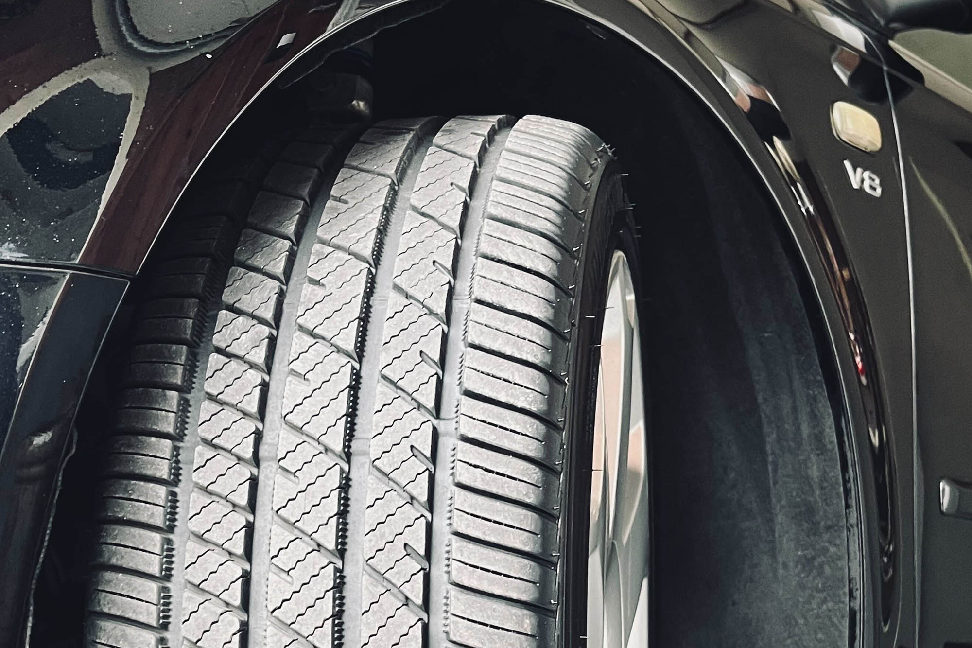 A Bridgestone Potenza RE980AS+ non-directional tire