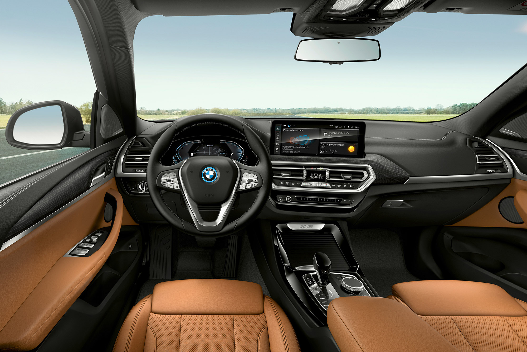 BMW X3 interior in Cognac