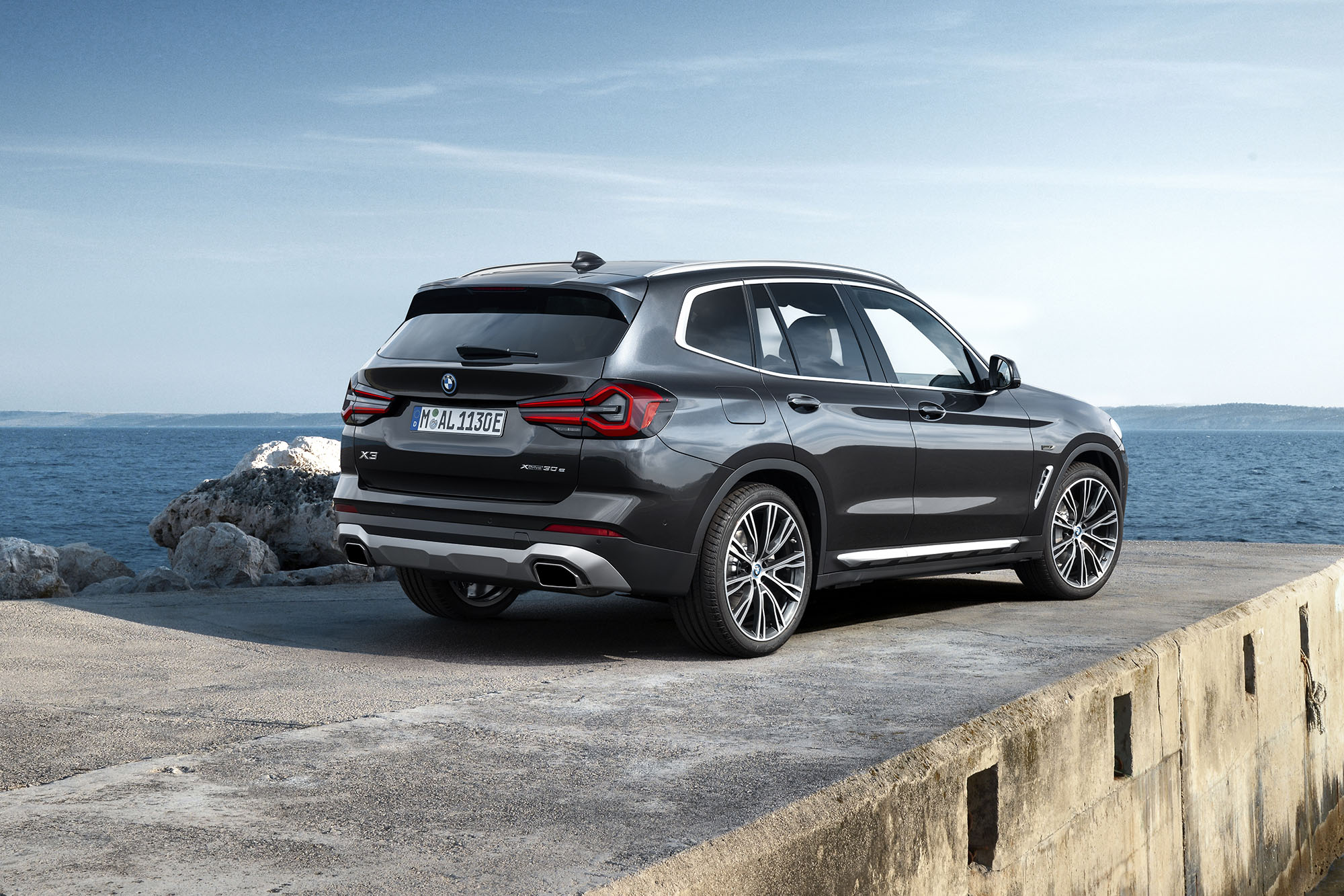 BMW X3 in Sophisto Grey, rear