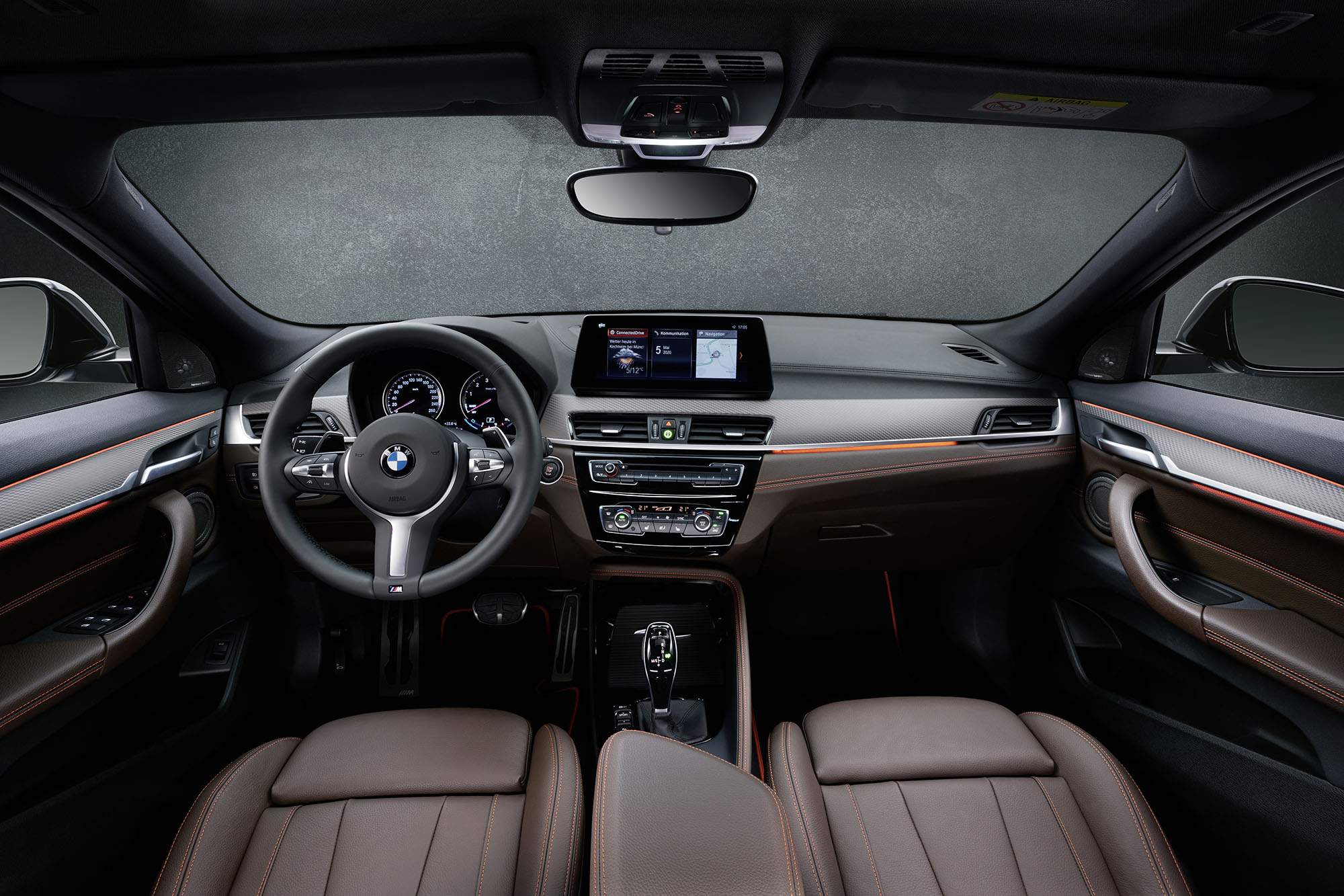  BMW X2 interior in brown