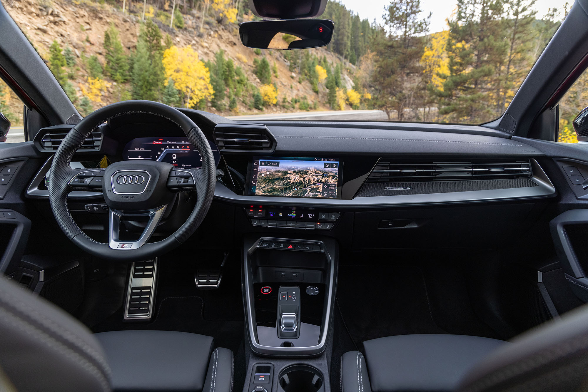 Audi S3 interior in black