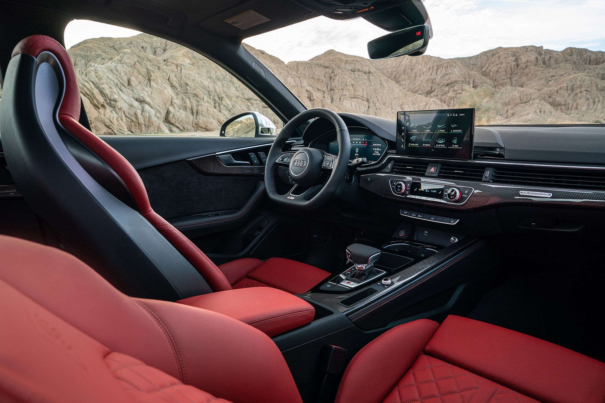 Audi S4 interior in red