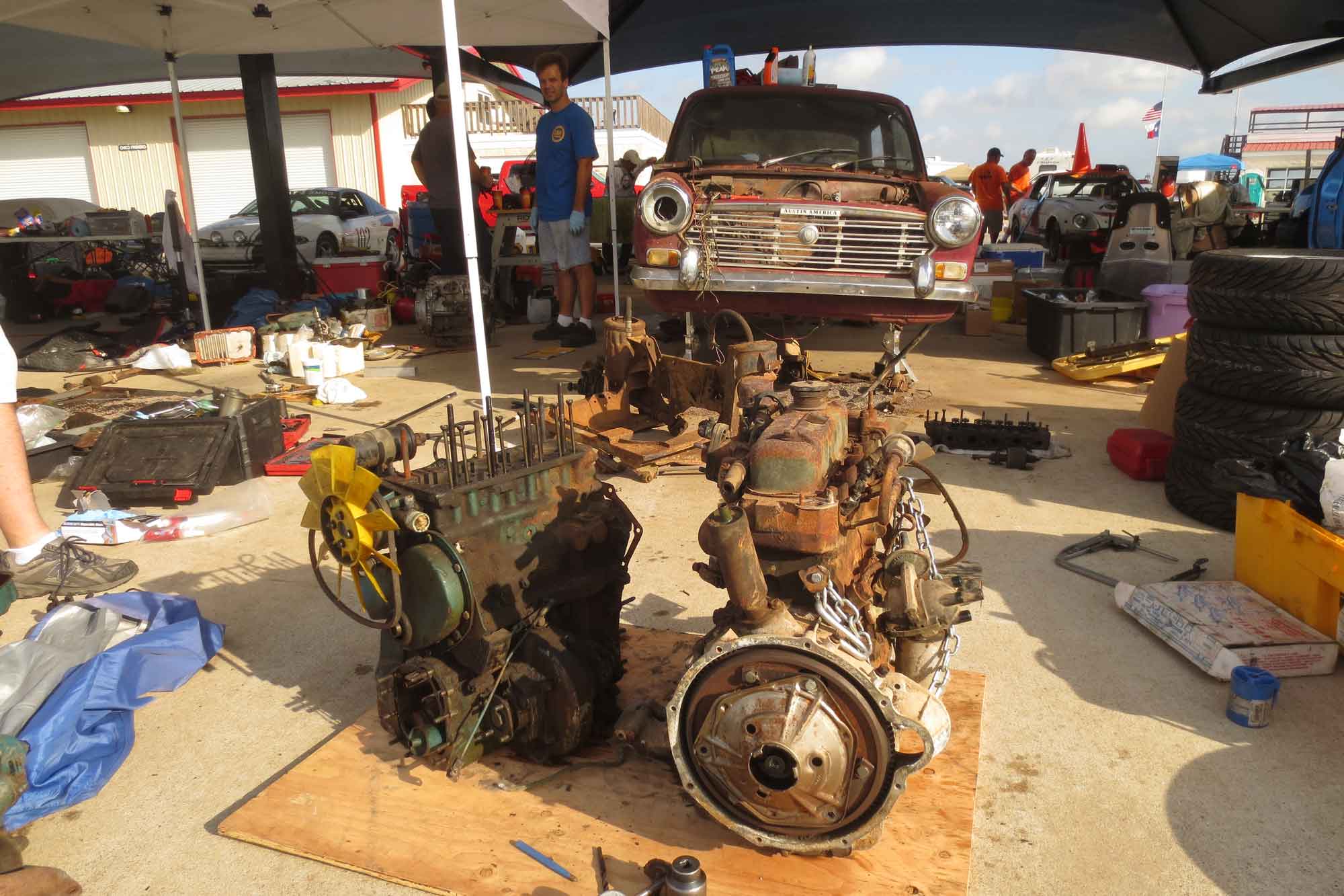 Car parts at 24 Hours of Lemons