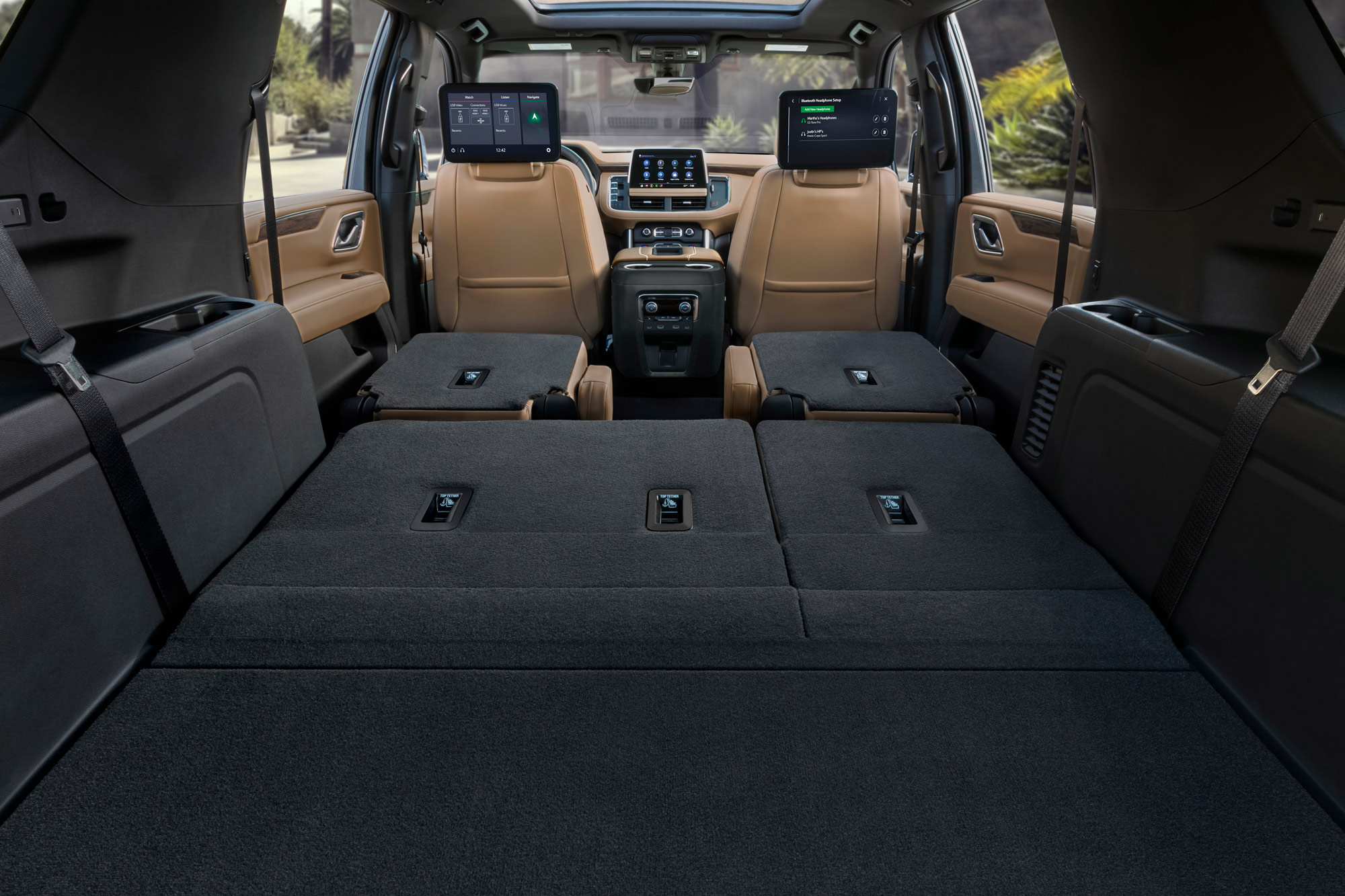 Rear cargo space in a Chevrolet Suburban