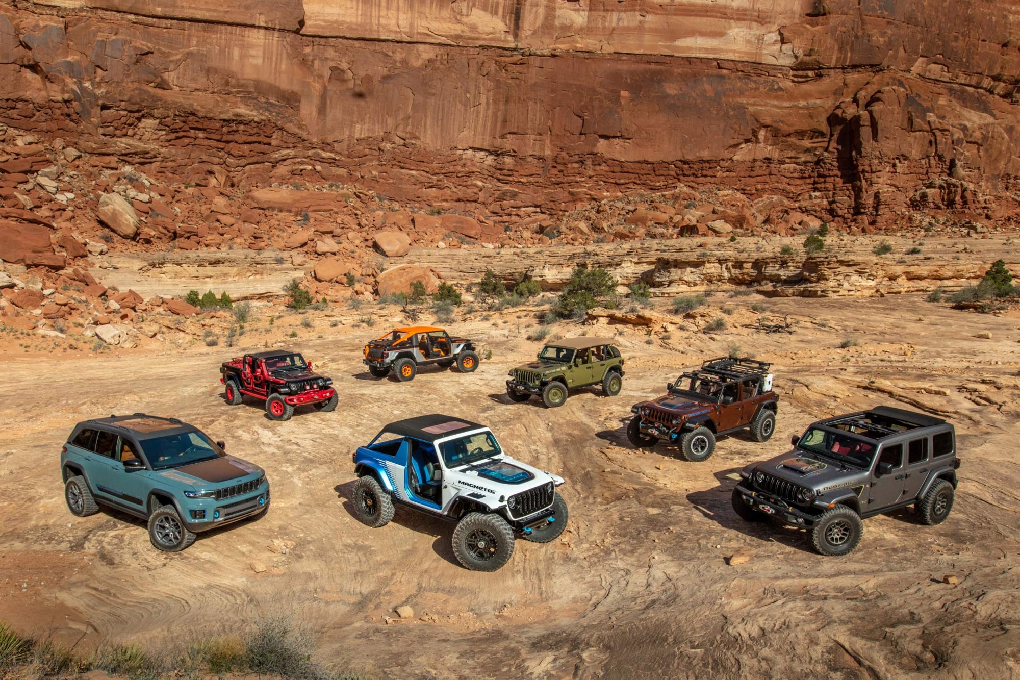 Jeep concept vehicles at the 2022 Easter Jeep Safari in Moab, Utah