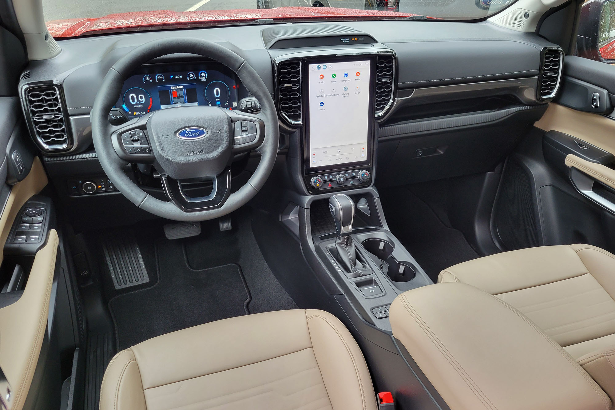 2024 Ford Ranger Lariat interior and dashboard