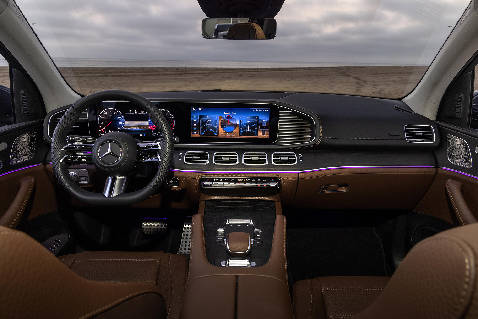 2023 Mercedes-Benz GLS 450 4Matic interior in brown