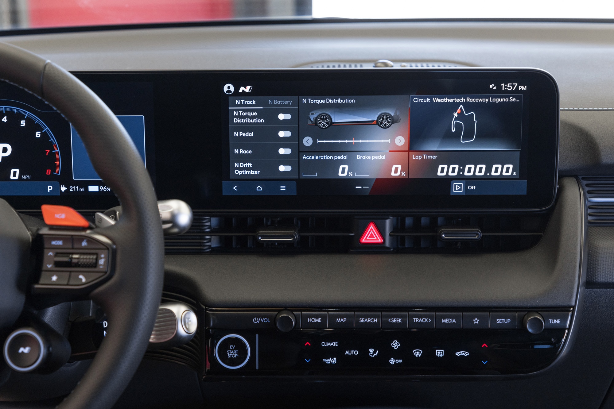 2025 Hyundai Ioniq 5 N model's performance screens.