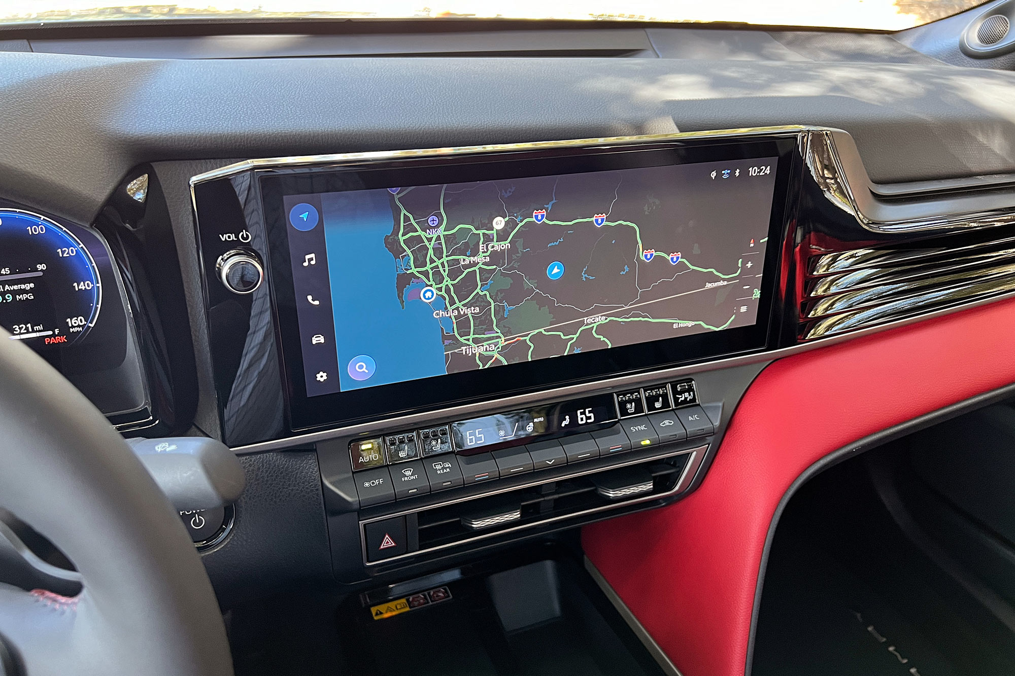 Infotainment screen in a 2025 Toyota Camry XSE.