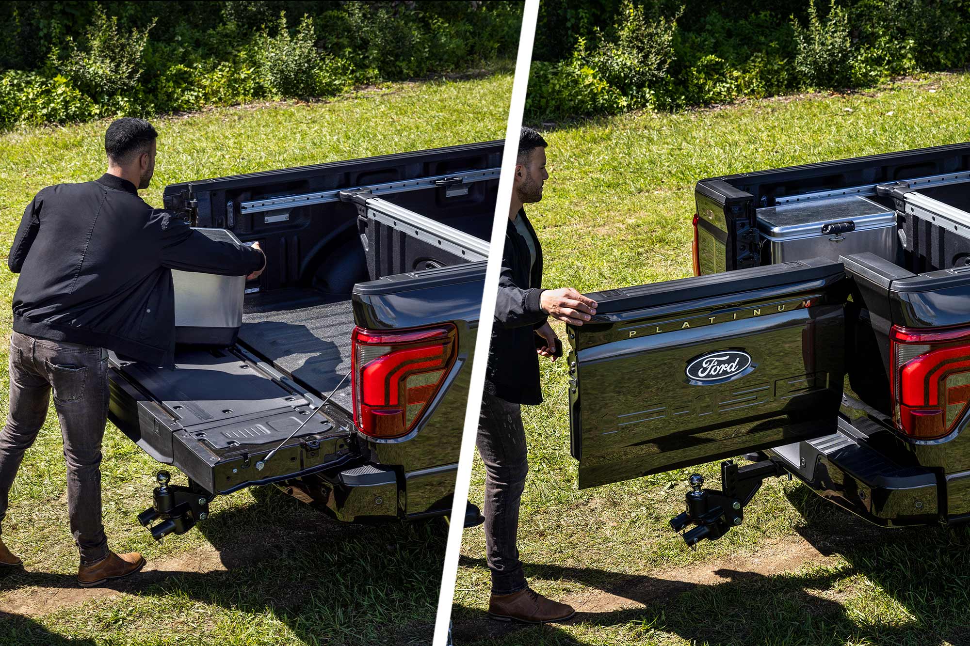 2024 Ford F-150 Pro Access tailgate open two ways.