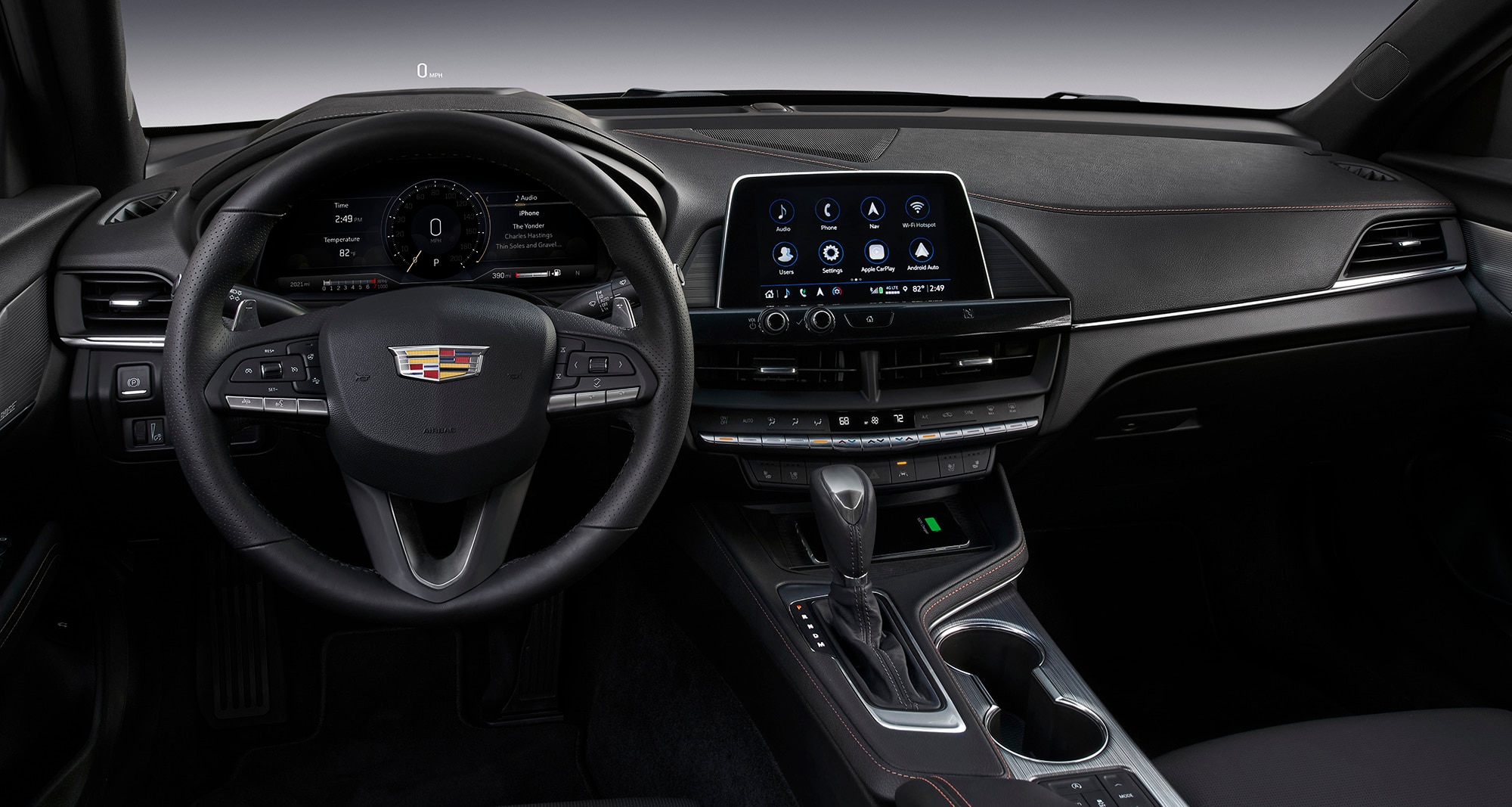 Cadillac CT4 interior in black