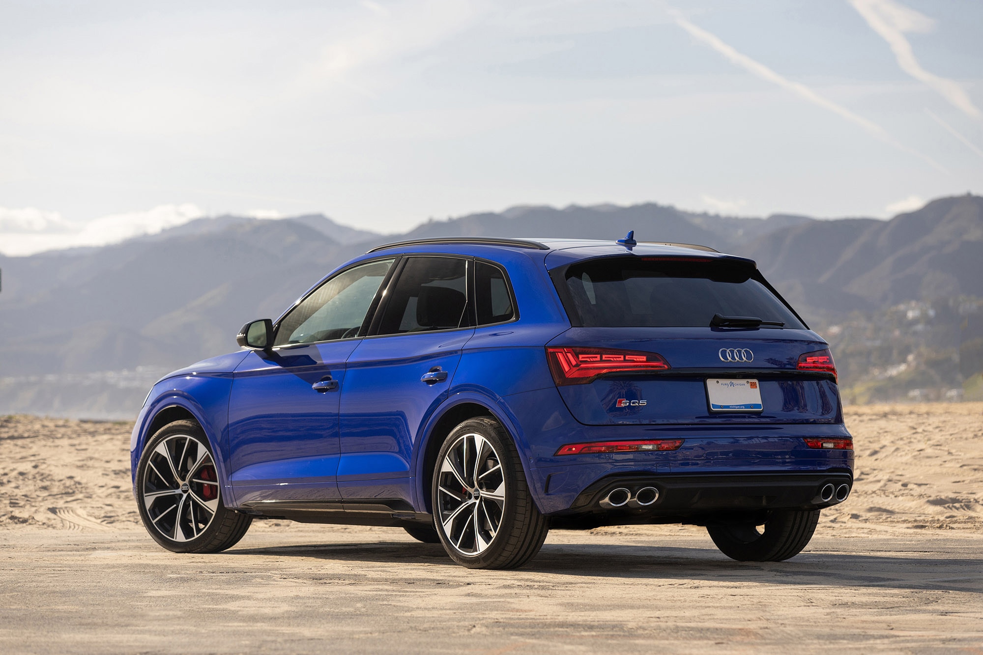 2023 Audi SQ5 in Ultra Blue Metallic, rear