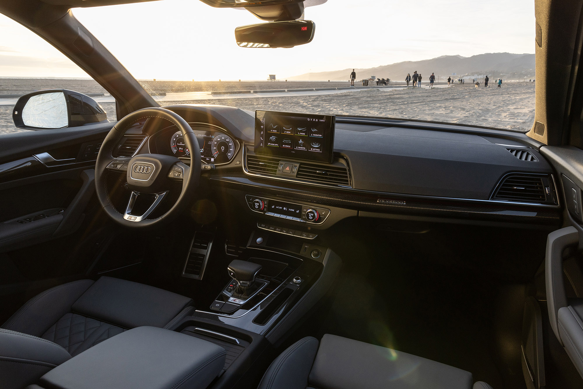 2023 Audi SQ5 interior with gray seats