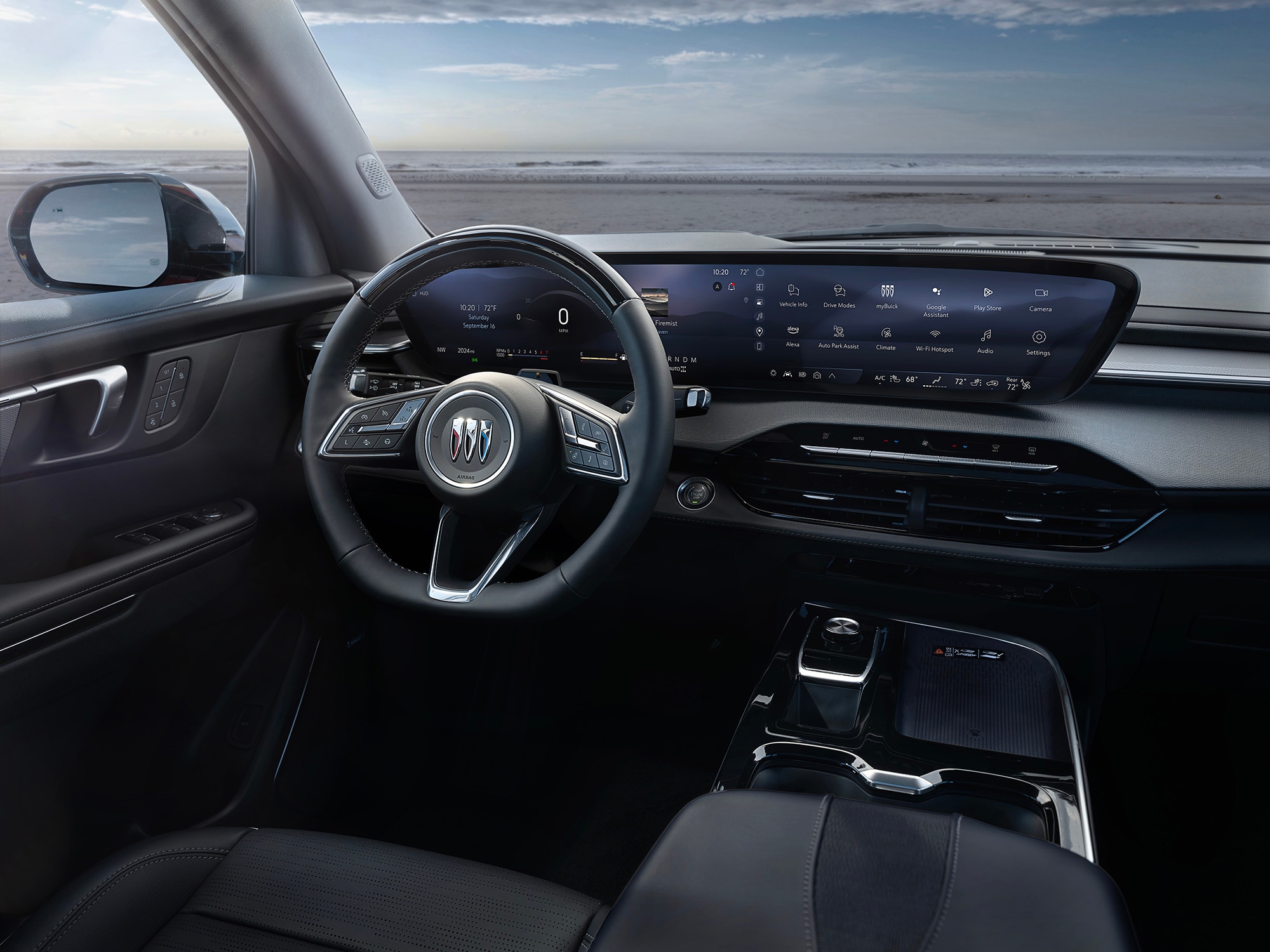 2025 Buick Enclave Sport Touring interior in black from the driver's seat