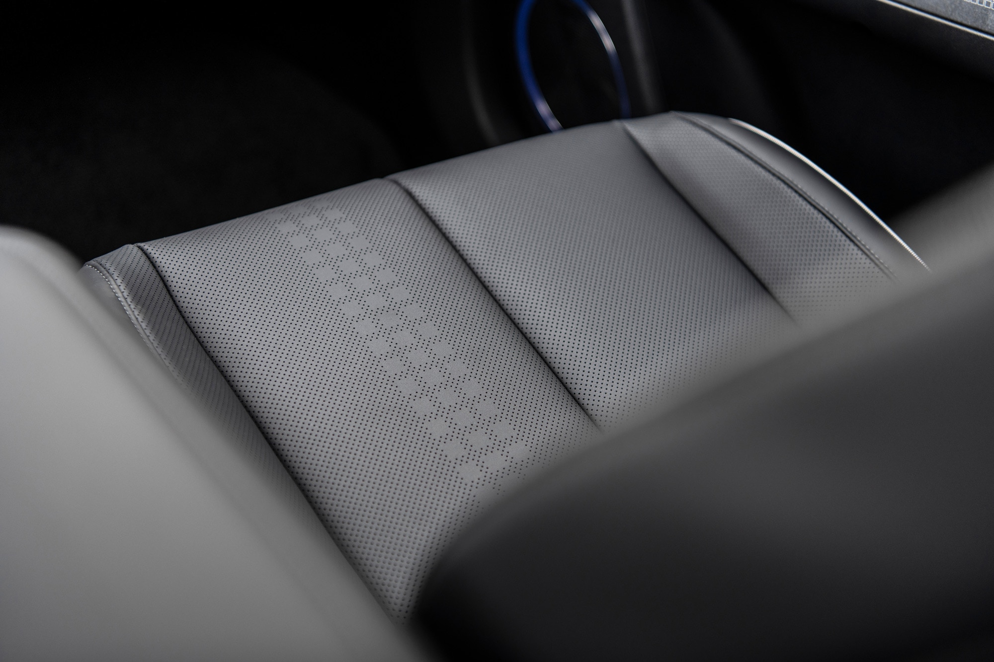 2024 Hyundai Ioniq 5 gray interior H-Tex seats.