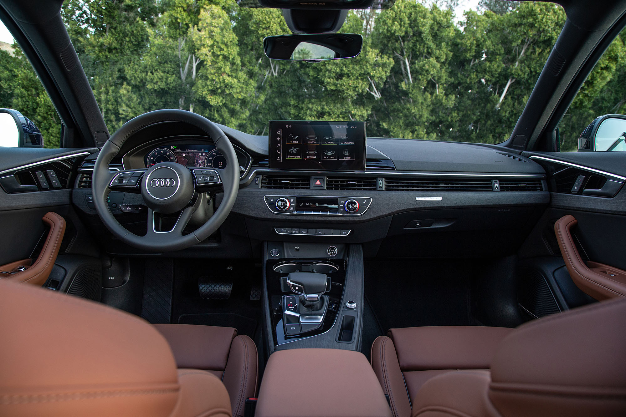 Audi A4 interior in tan