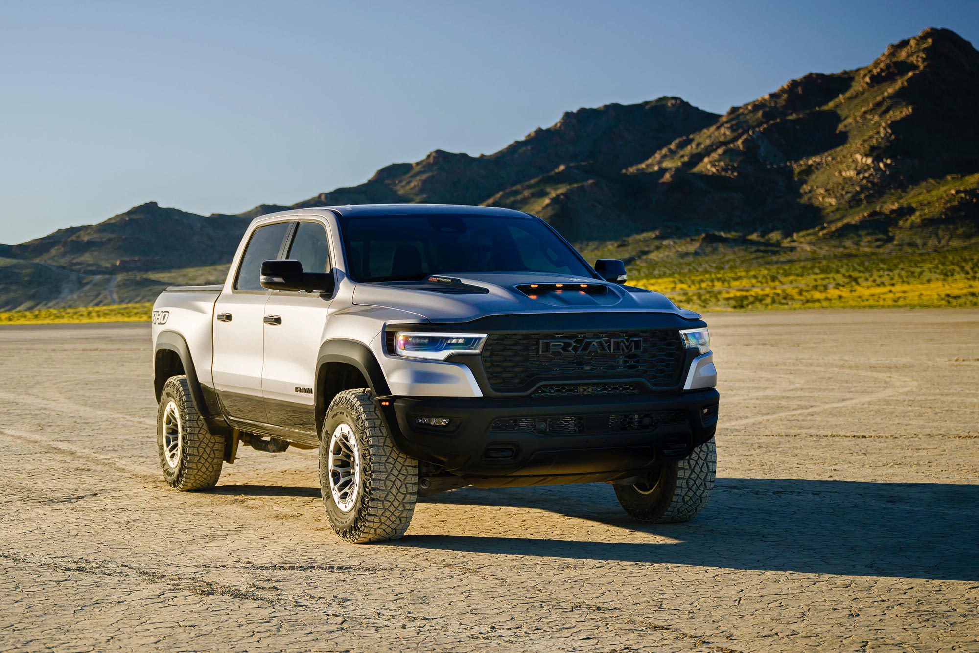 Front of a silver 2025 Ram 1500 RHO