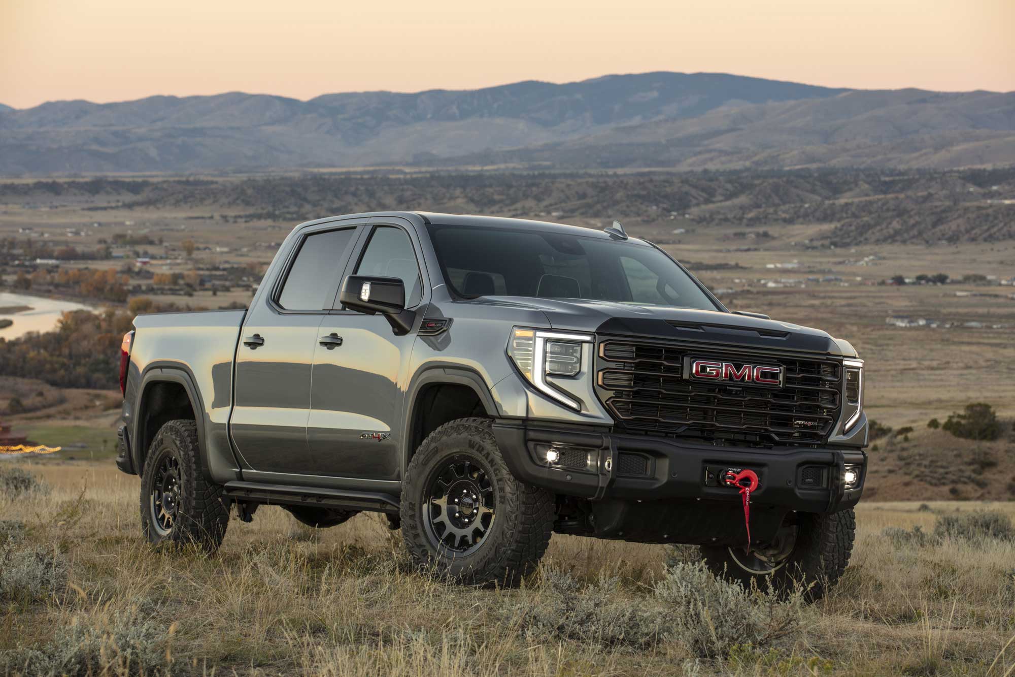 Silver 2024 GMC Sierra AT4X AEV