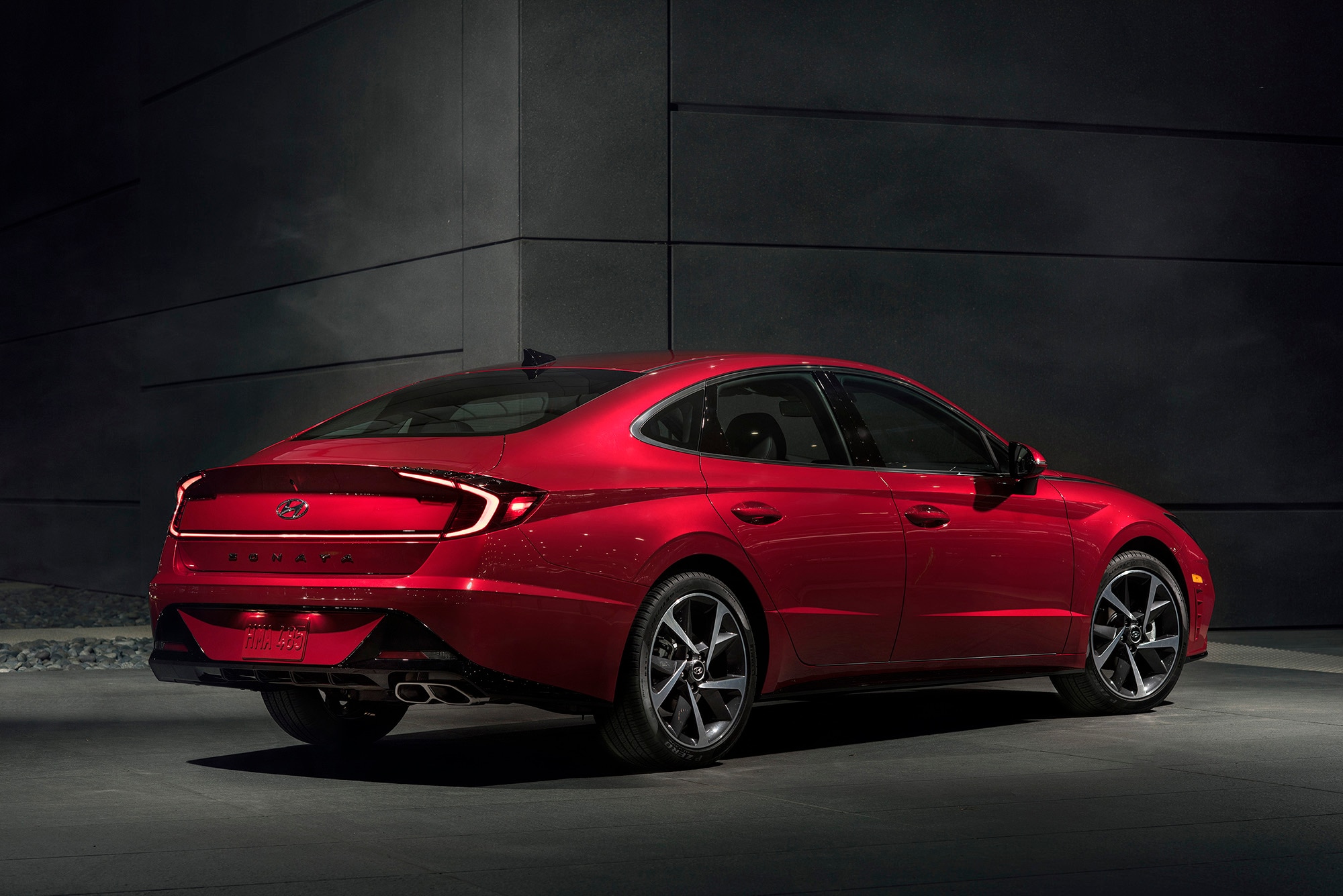 2023 Hyundai Sonata in red, rear