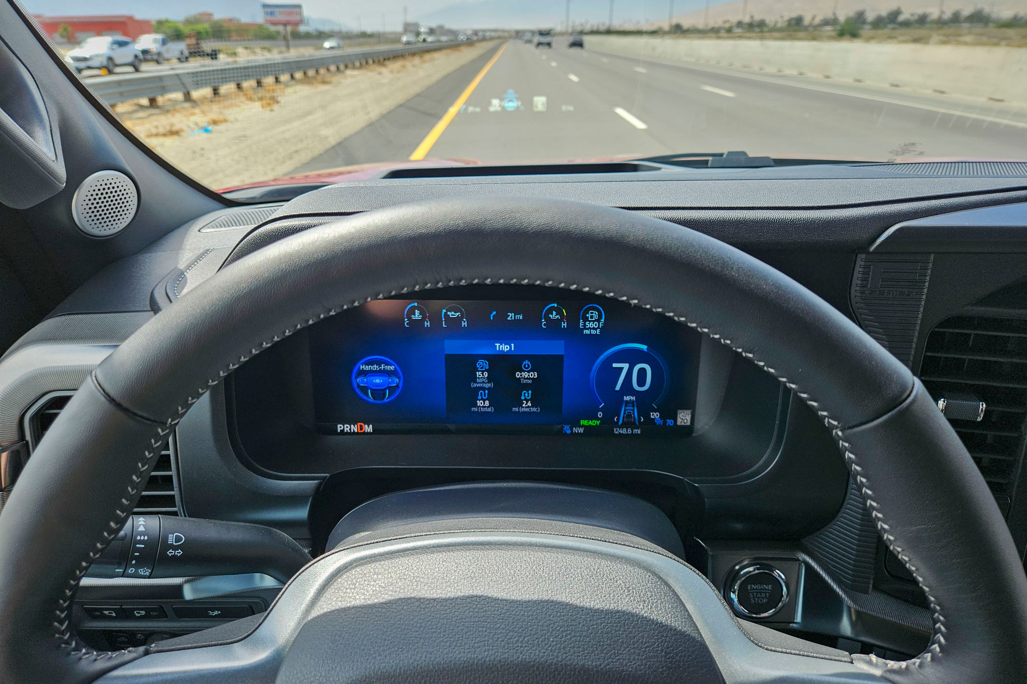 BlueCruise 1.2 on a 2024 Ford F-150 driver's gauges