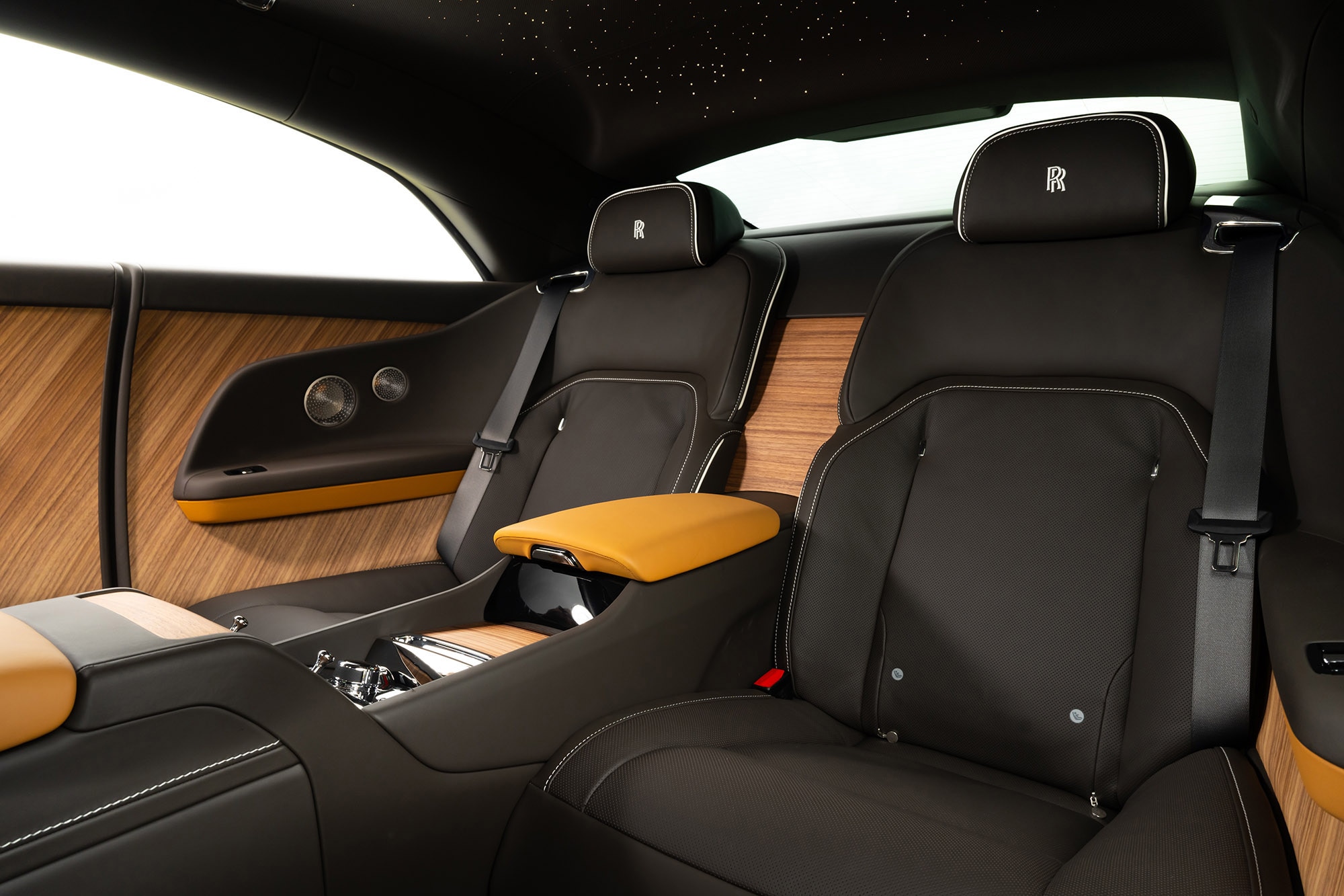 The back seat of a Rolls-Royce Spectre