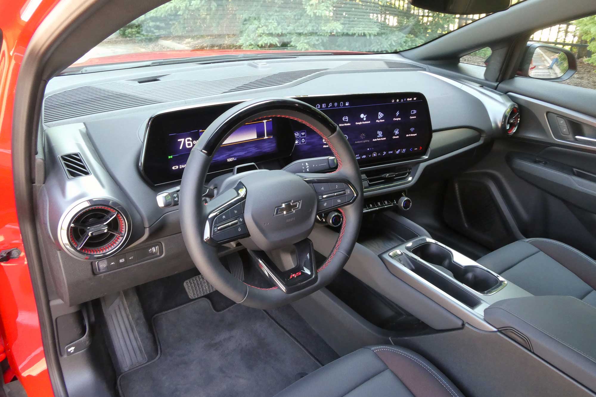 View of a 2024 Chevrolet Equinox EV 3RS interior showing the dashboard