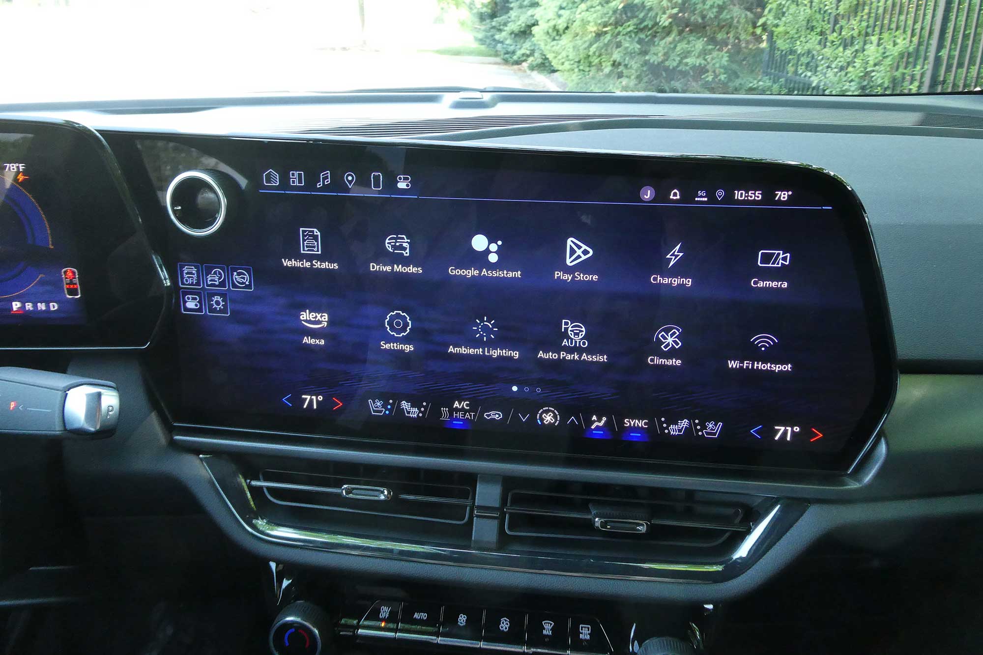 View of a 2024 Chevrolet Equinox EV interior showing the infotainment screen.
