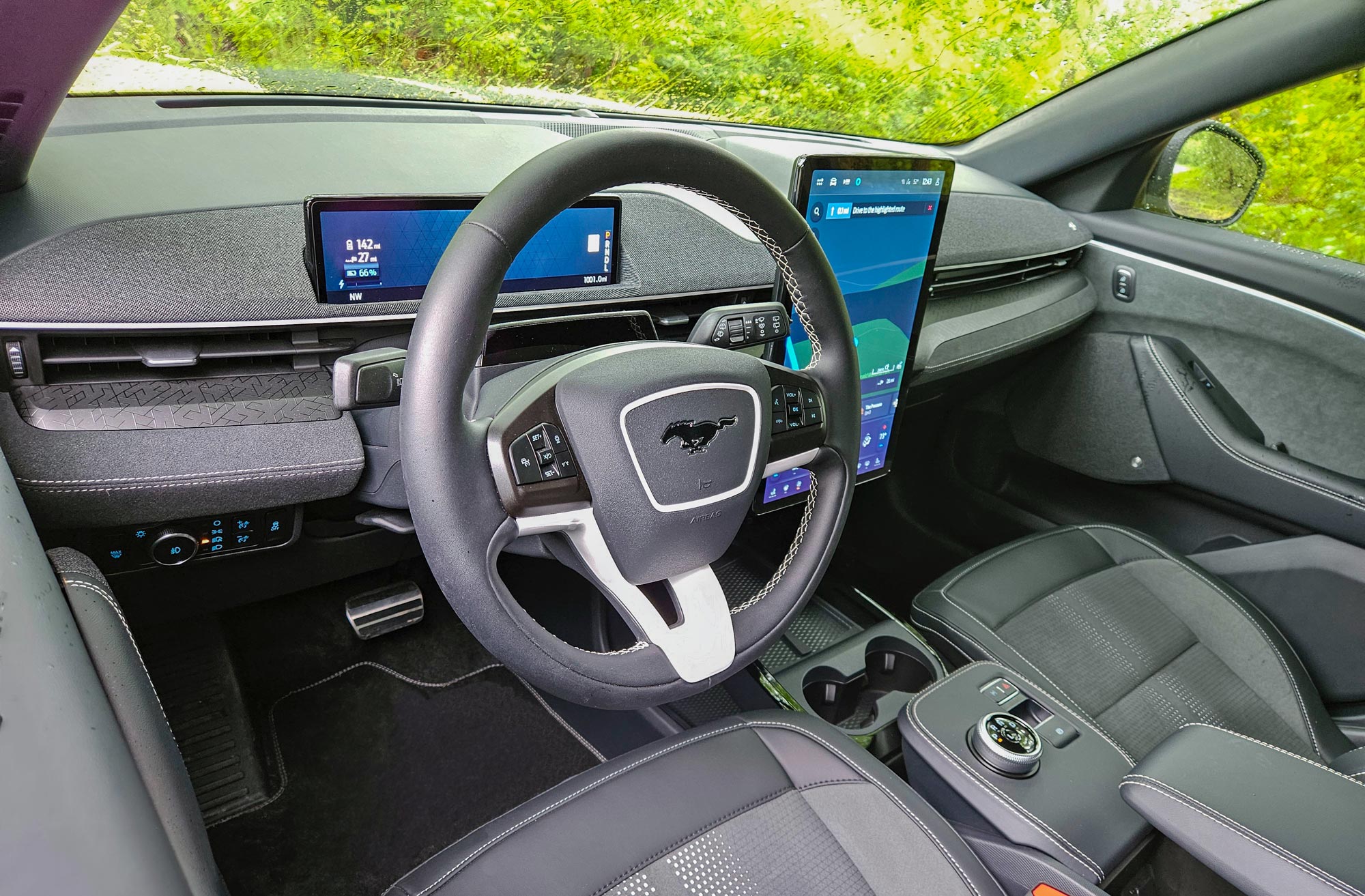 Dashboard in a 2024 Ford Mustang Mach-E Rally