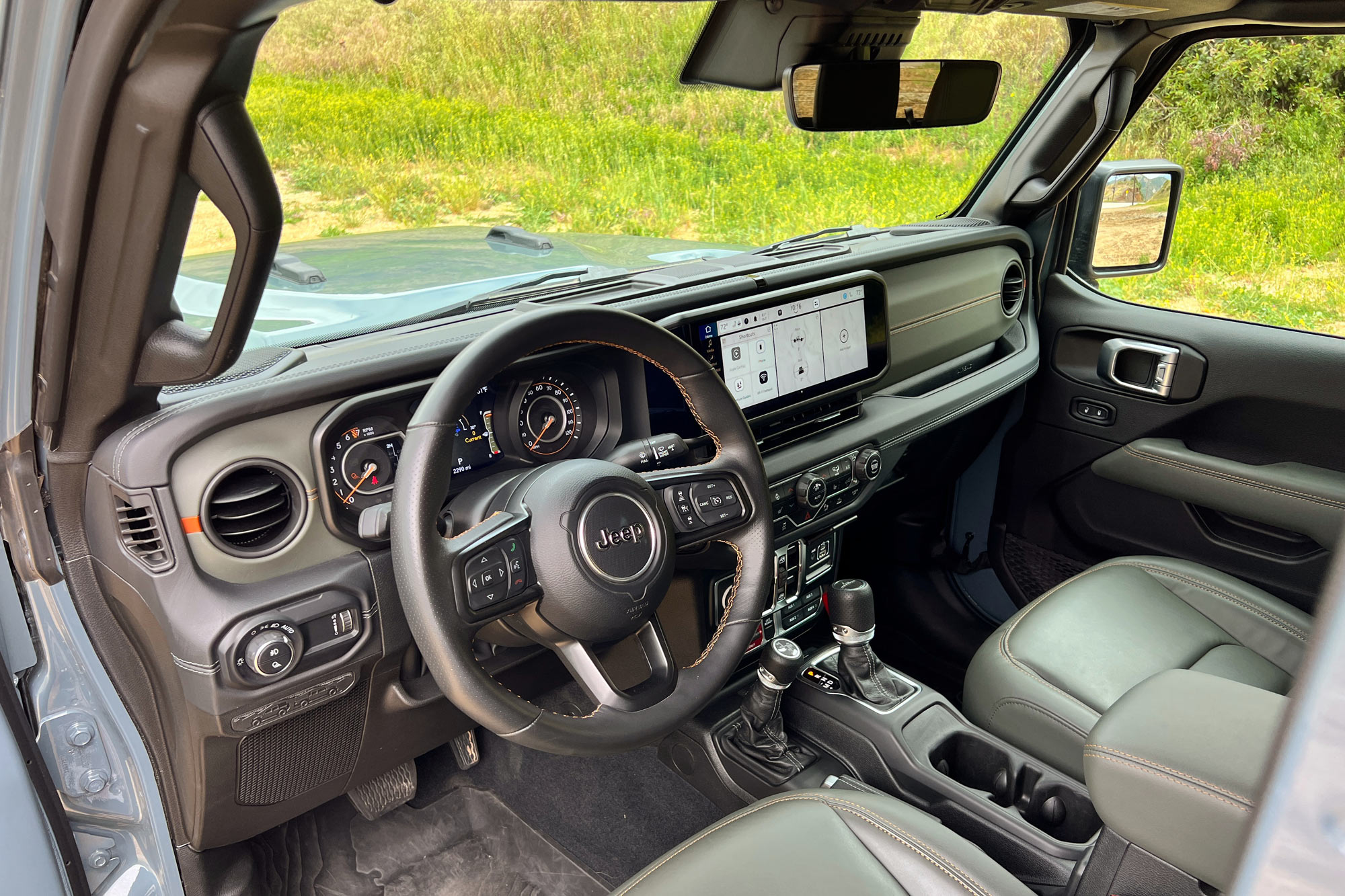 2024 Jeep Gladiator Mojave X leather interior and dashboard
