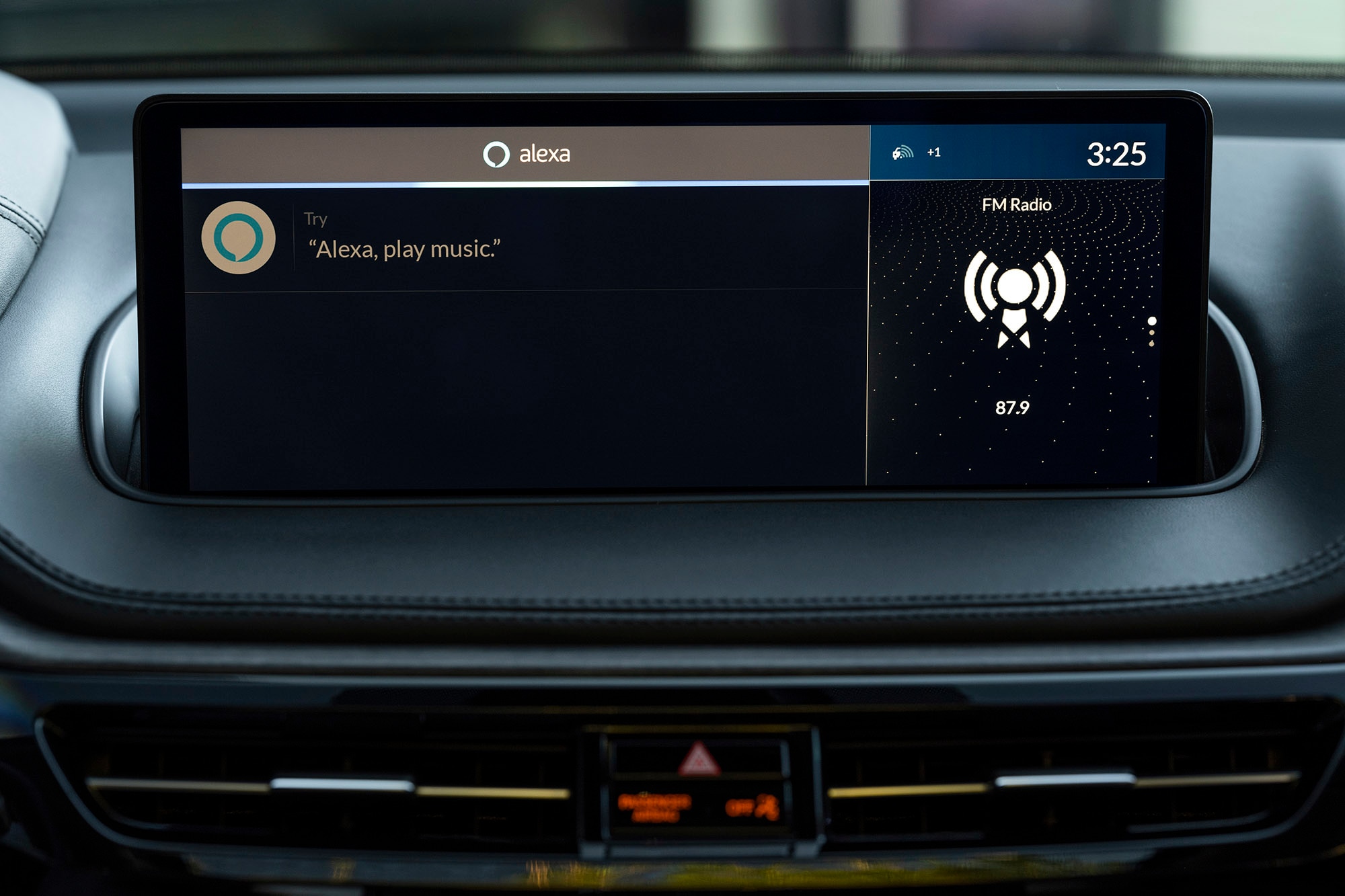 Amazon Alexa Built-in on an Acura infotainment screen.