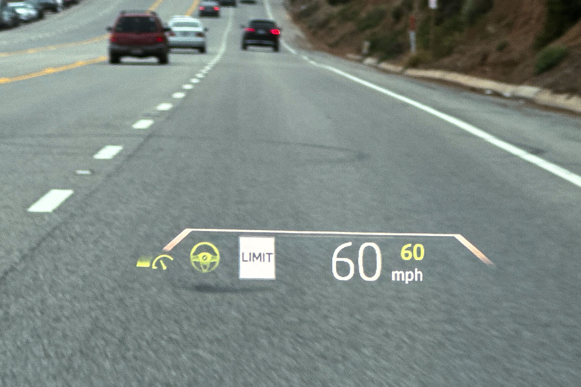 Head-up display in a 2024 BMW X2.