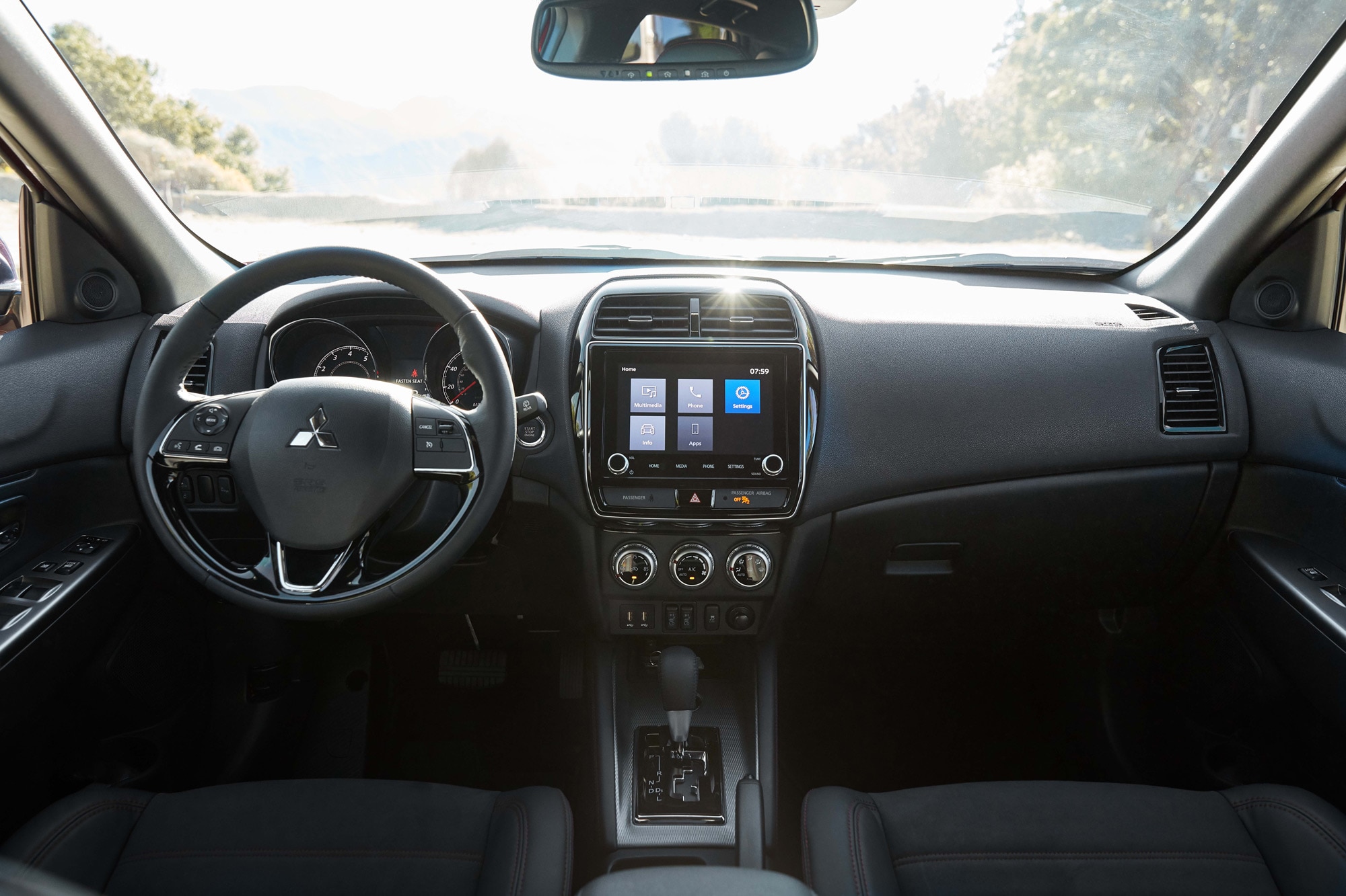 Interior of a 2024 Mitsubishi Outlander Sport