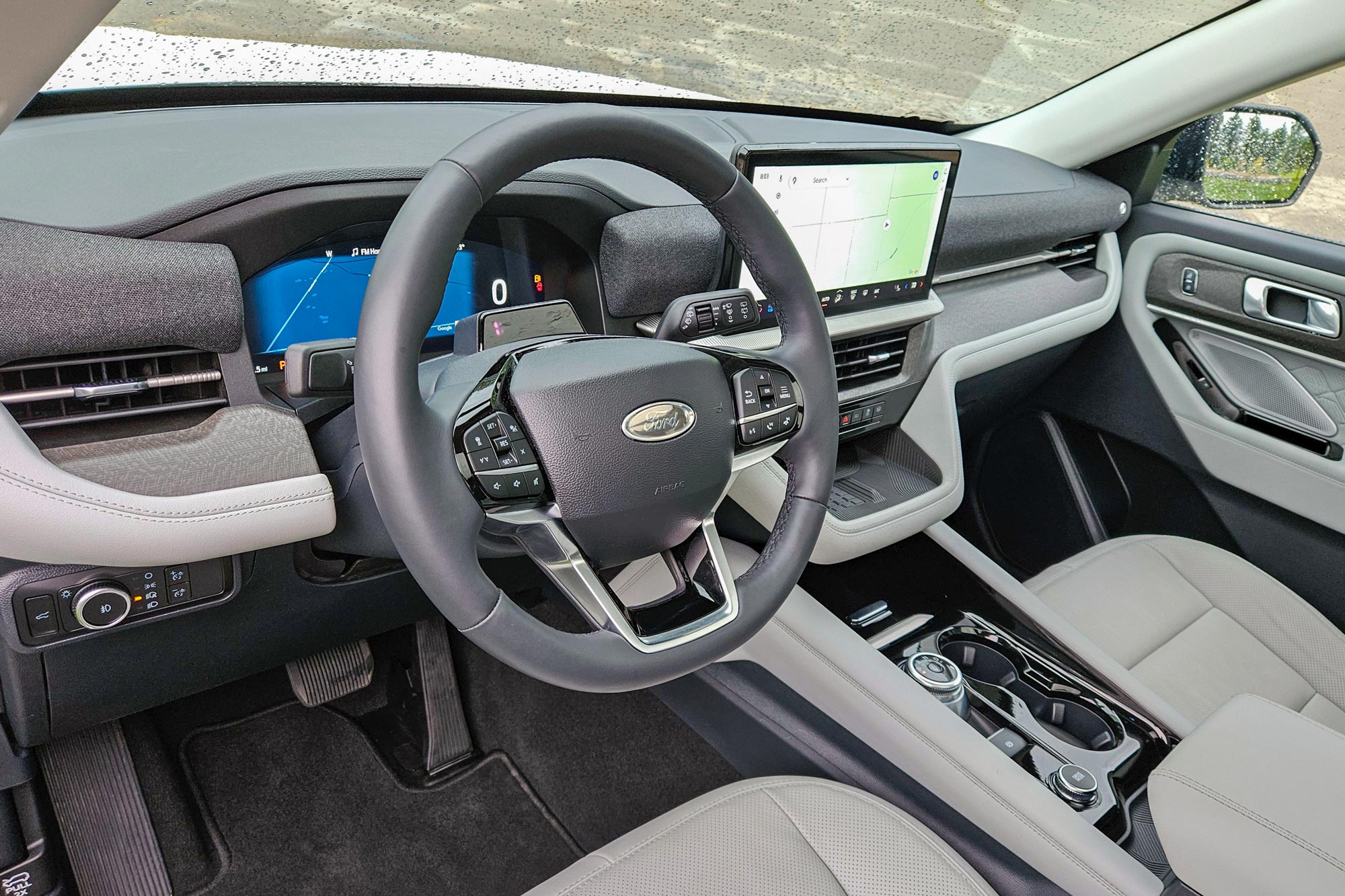 2025 Ford Explorer dashboard and center console.