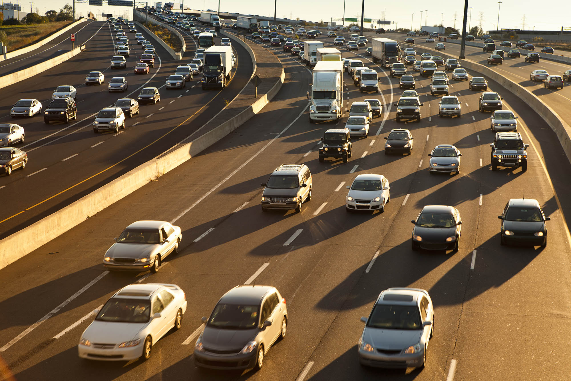 Traffic on the highway.