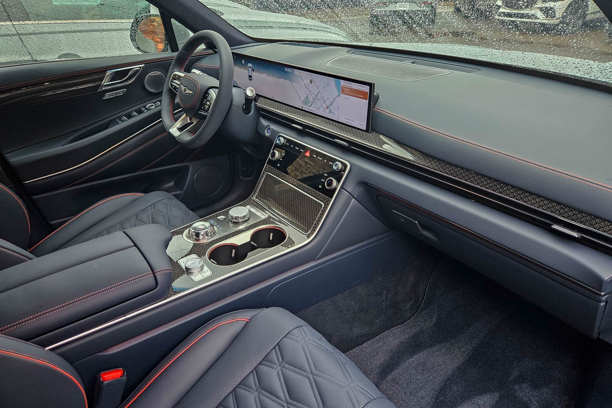 Dashboard and front seats of a 2025 Genesis GV80 Coupe