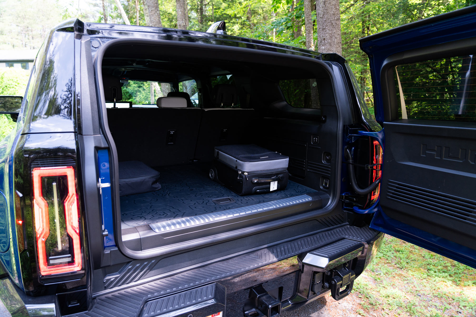 2024 GMC Hummer EV SUV interior showing the cargo area