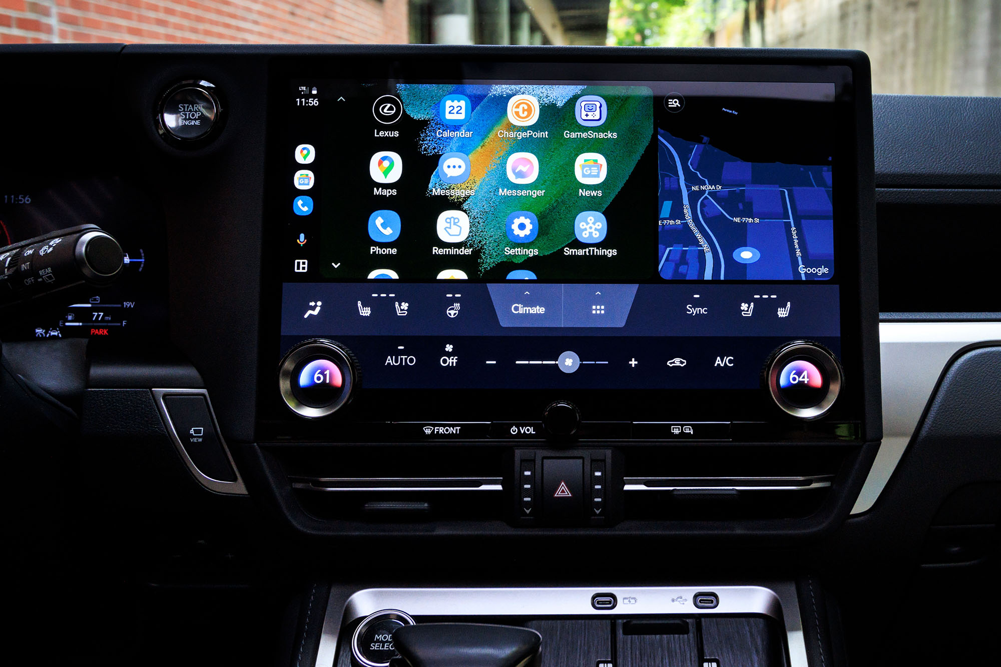 View of a 2024 Lexus GX Overtrail interior showing the infotainment system.